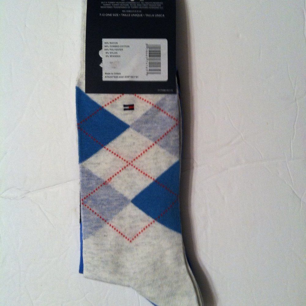 Tommy Hilfiger 3 DOUBLE TOMMY HILFIGER MEN'S NEW COTTON BLEND DRESS SOCKS Size ONE SIZE - 8 Thumbnail