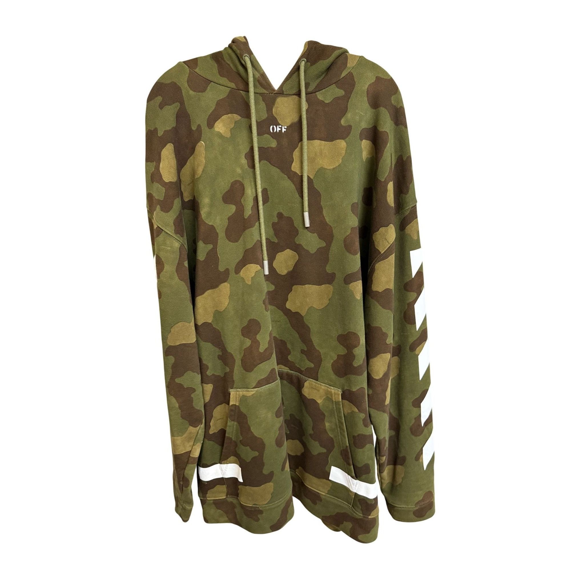 Off-White Off-White Camouflage Hoodie L Cotton Seeing Things Collectio Size US L / EU 52-54 / 3 - 1 Thumbnail