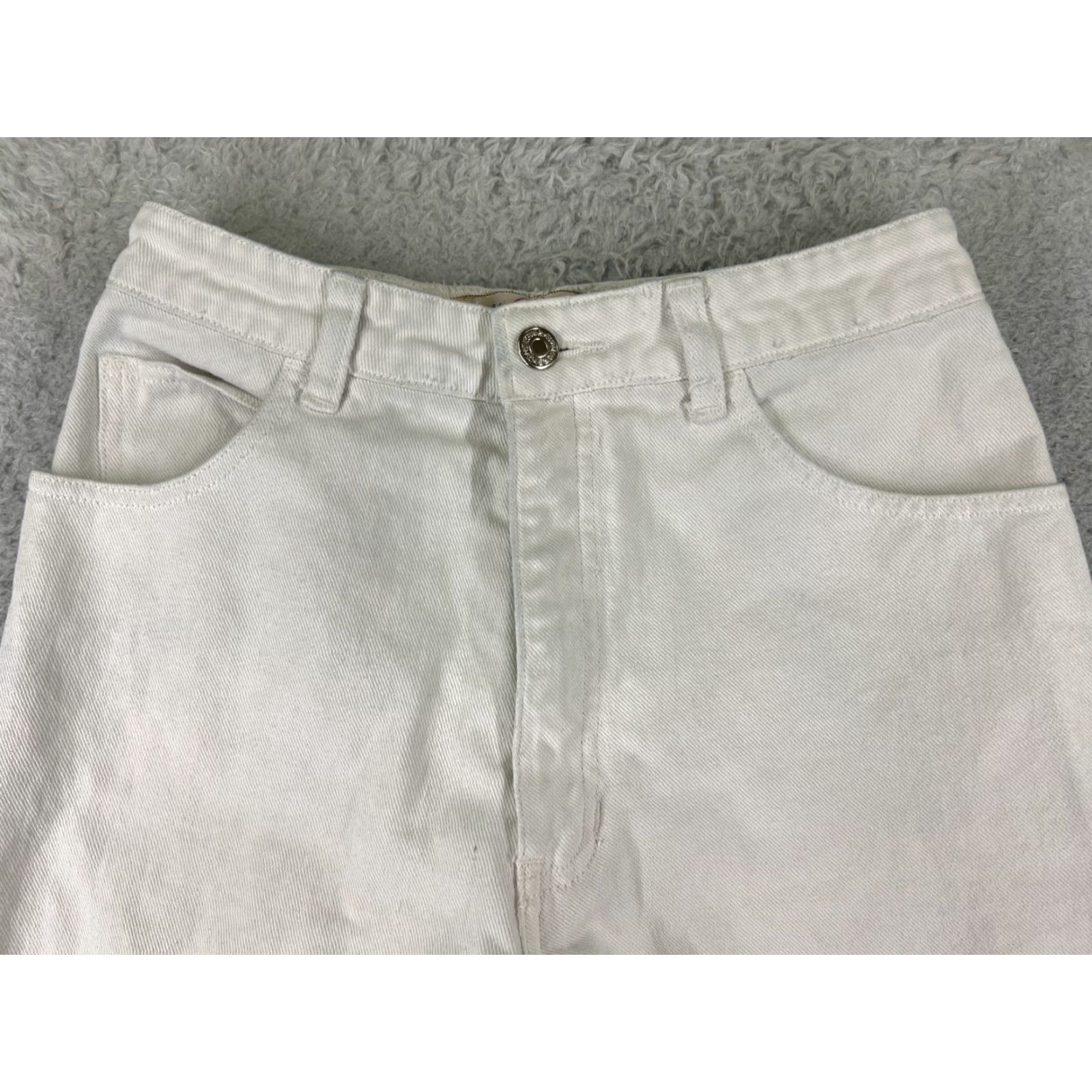 Gap VINTAGE Gap Jeans Womens 90s White Denim Zip Ankle 23x27 Tapered Slim 5-Pocket cln? Size 40" / US 18 - 4 Thumbnail