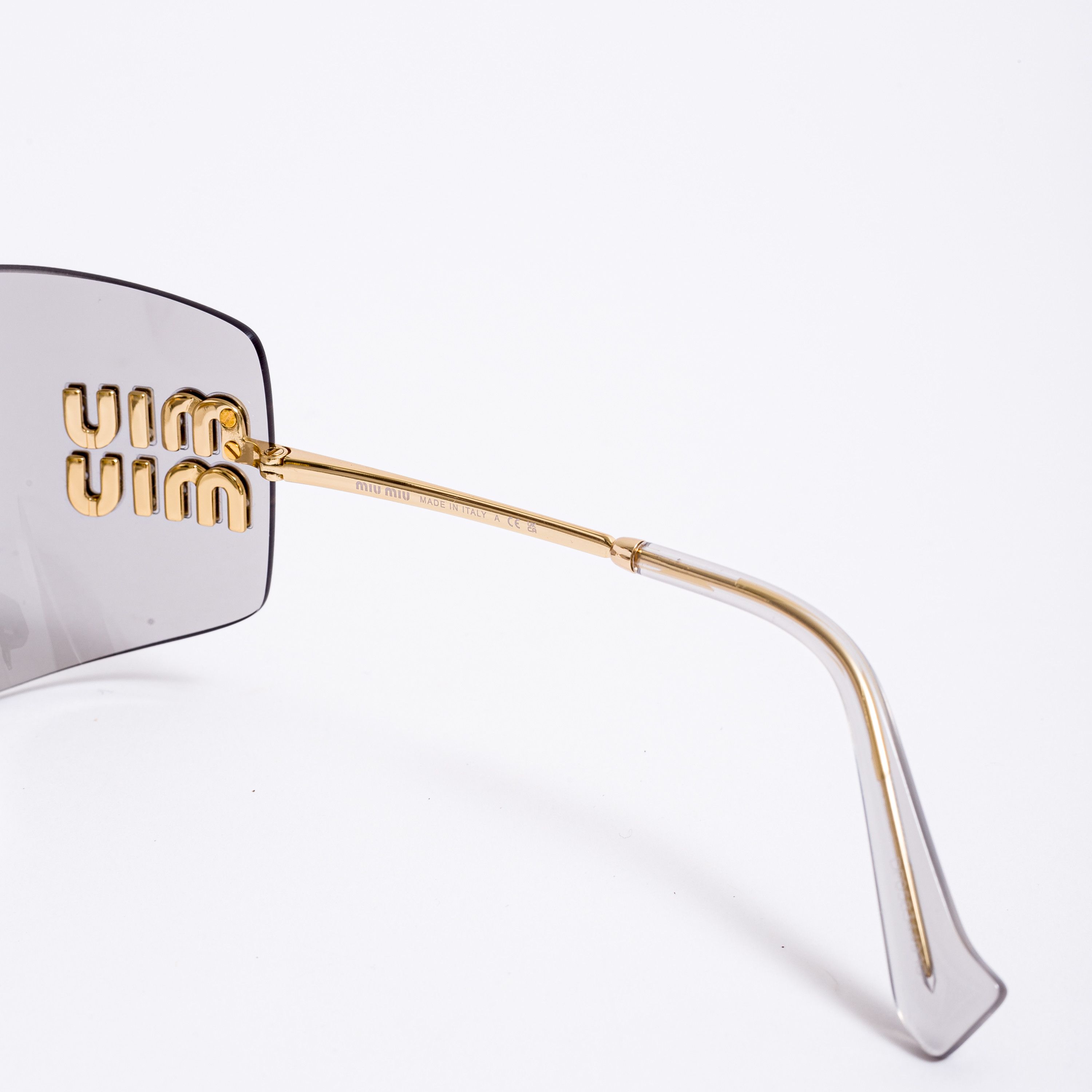 Miu Miu MIU MIU MU 54YS 5AK30B Sunglasses LIGHT GREY Size ONE SIZE - 4 Thumbnail