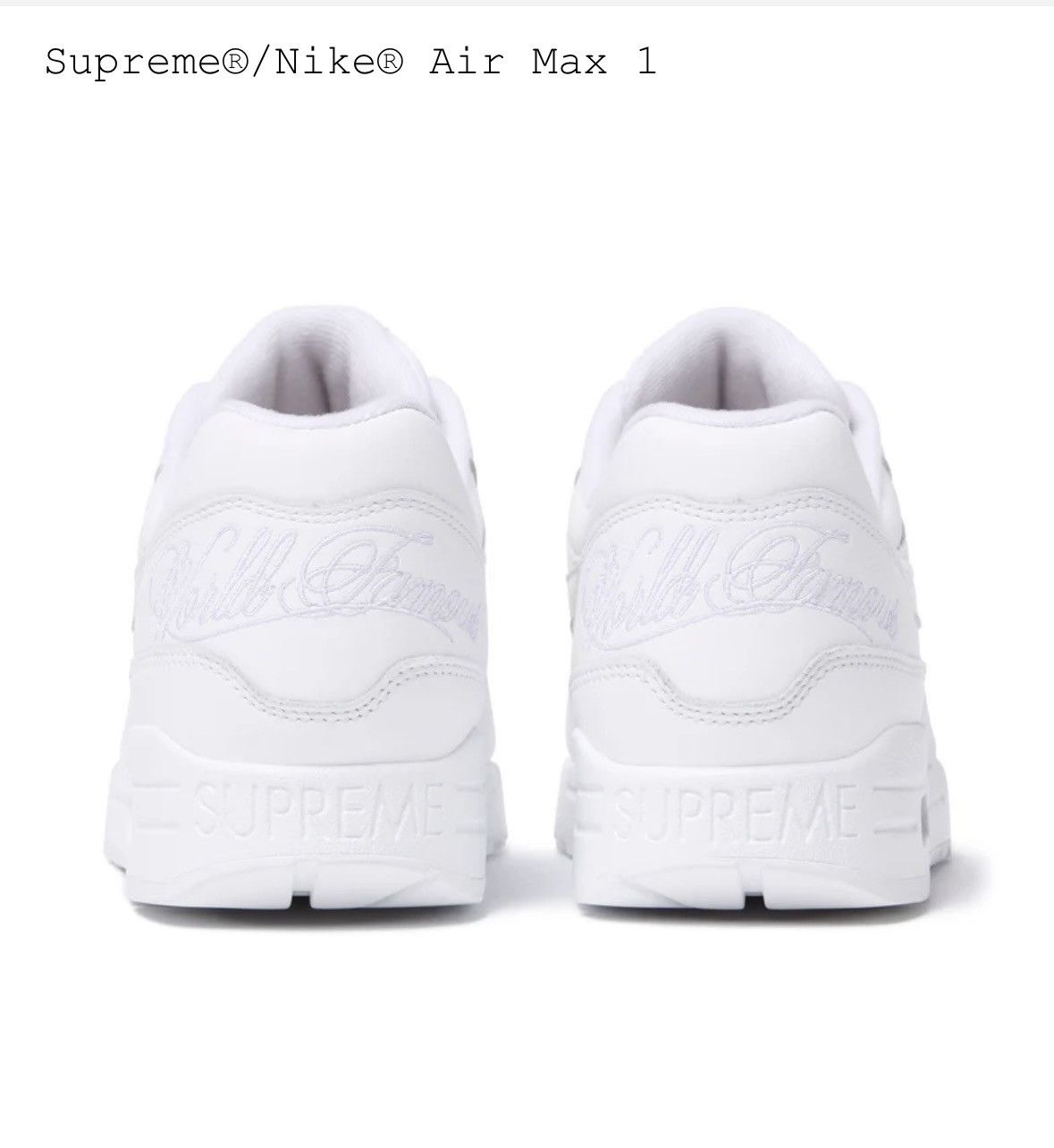 Nike × Supreme Supreme Nike Air Max 1 Size US 6 / EU 39 - 2 Thumbnail