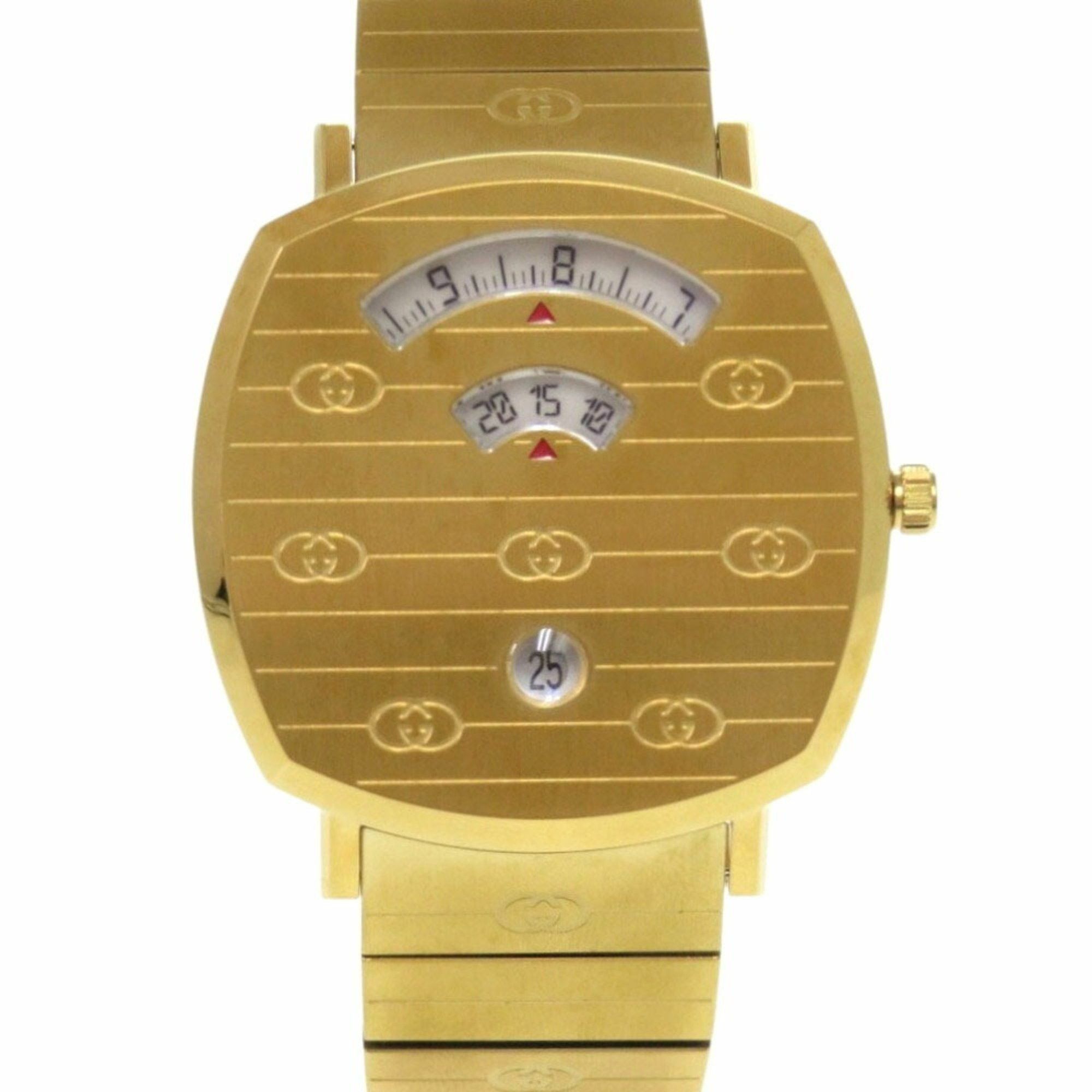 Unused Gucci Grip Ya157403 Ss Gold Quartz Watch 1543Gucci, Women's