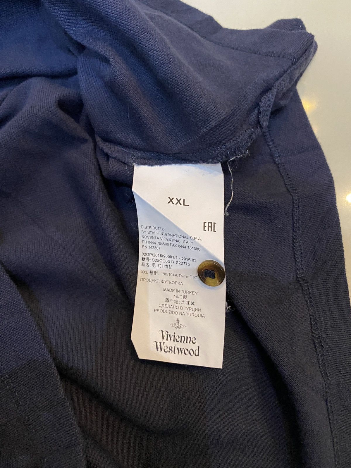 Vivienne Westwood Vivienne Westwood Polo Shirt Navy. Gucci style collar Size US XXL / EU 58 / 5 - 5 Thumbnail