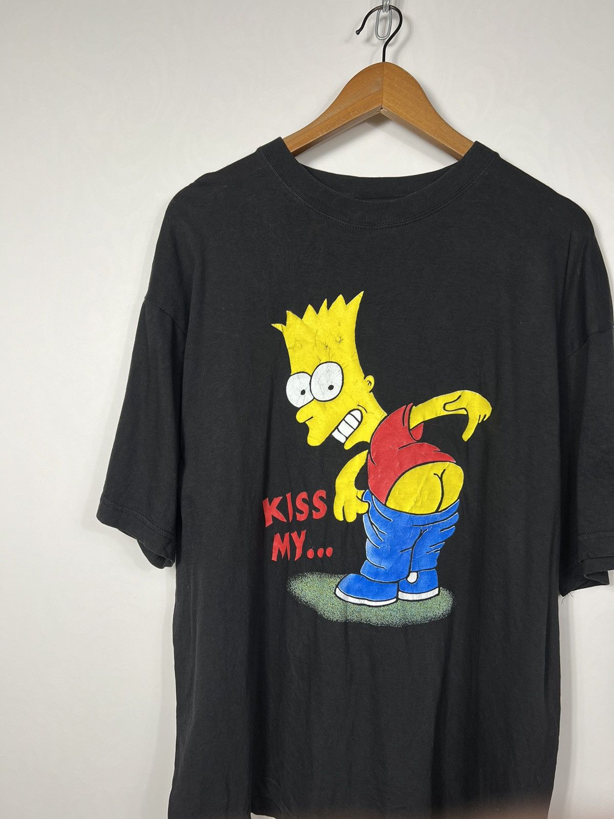 Vintage Vintage 90s Bart Simpson Kiss my Ass Humor Y2K T-shirt Tee Size US L / EU 52-54 / 3 - 2 Thumbnail