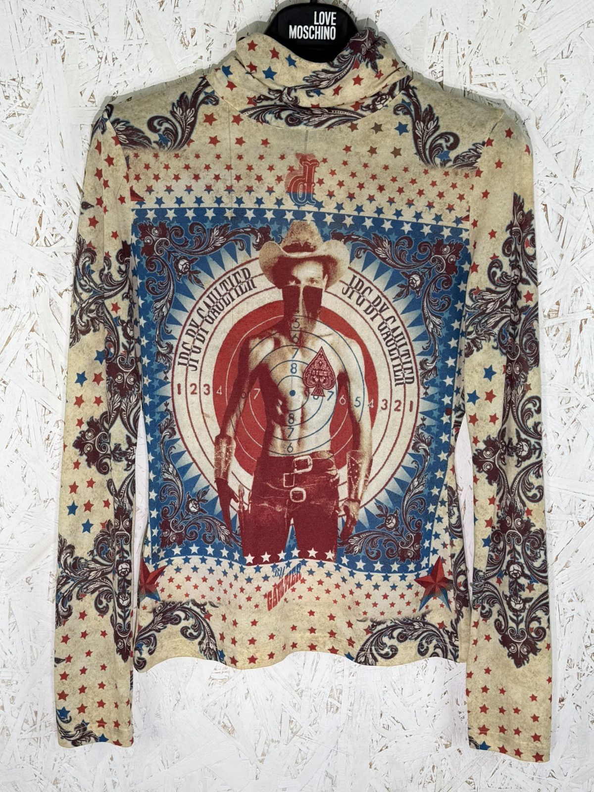 Jean Paul Gaultier 90s JPG Jean Paul Gaultier Cow-Boy Target Long Sleeve Top Size M / US 6-8 / IT 42-44 - 1 Thumbnail
