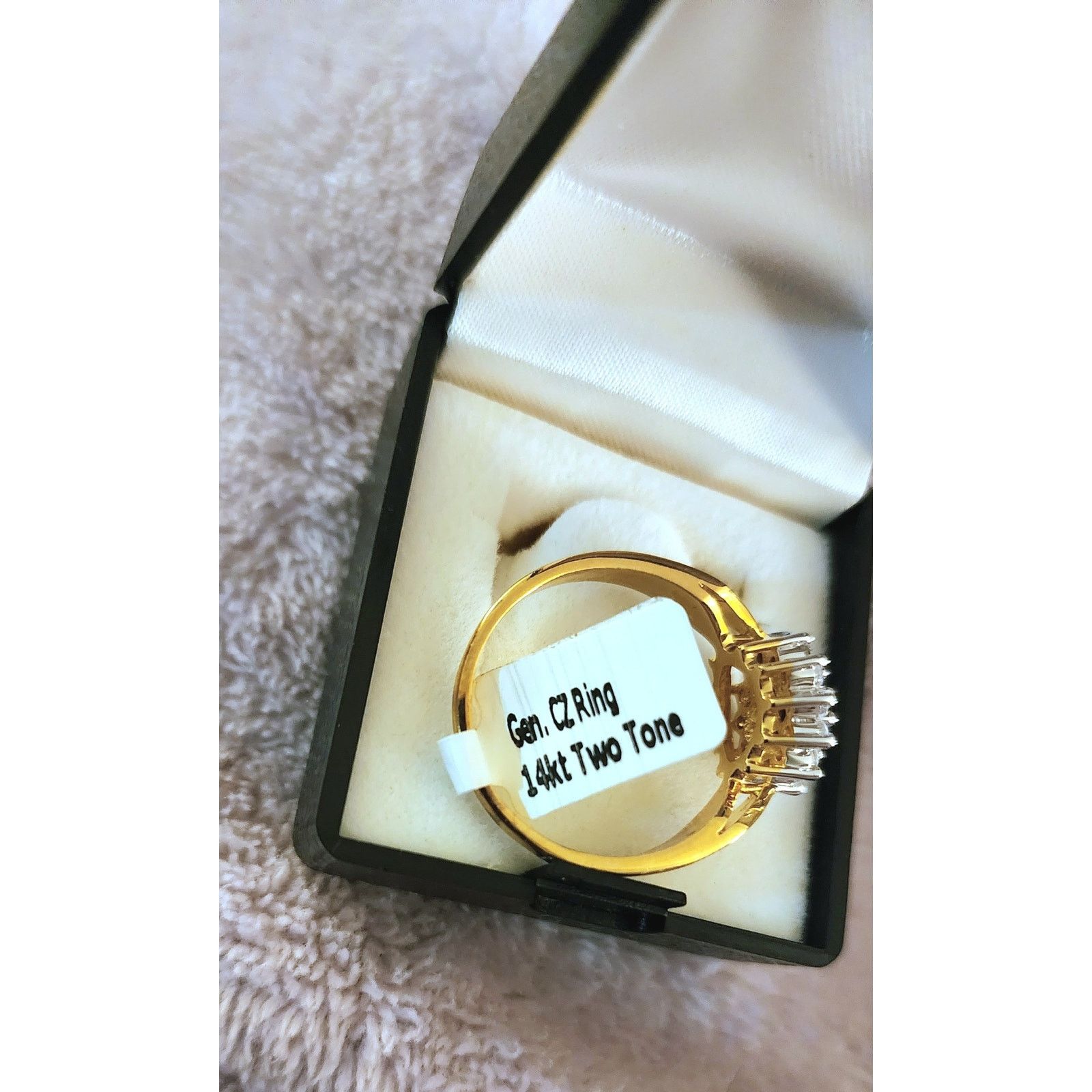 REGAL Two tone Cubic zirconia 14kt Gold plated ring size 10.75 Size ONE SIZE - 10 Thumbnail