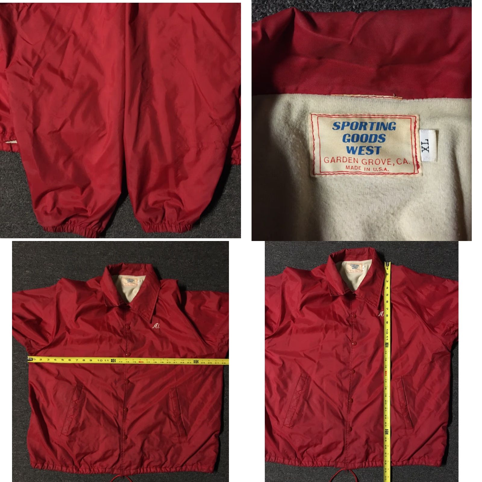 Vintage VINTAGE Buena Park American Baseball Windbreaker Jacket XL Red USA 80s 90s Grunge Sports Team Mens XL jacket Size US XL / EU 56 / 4 - 8 Thumbnail