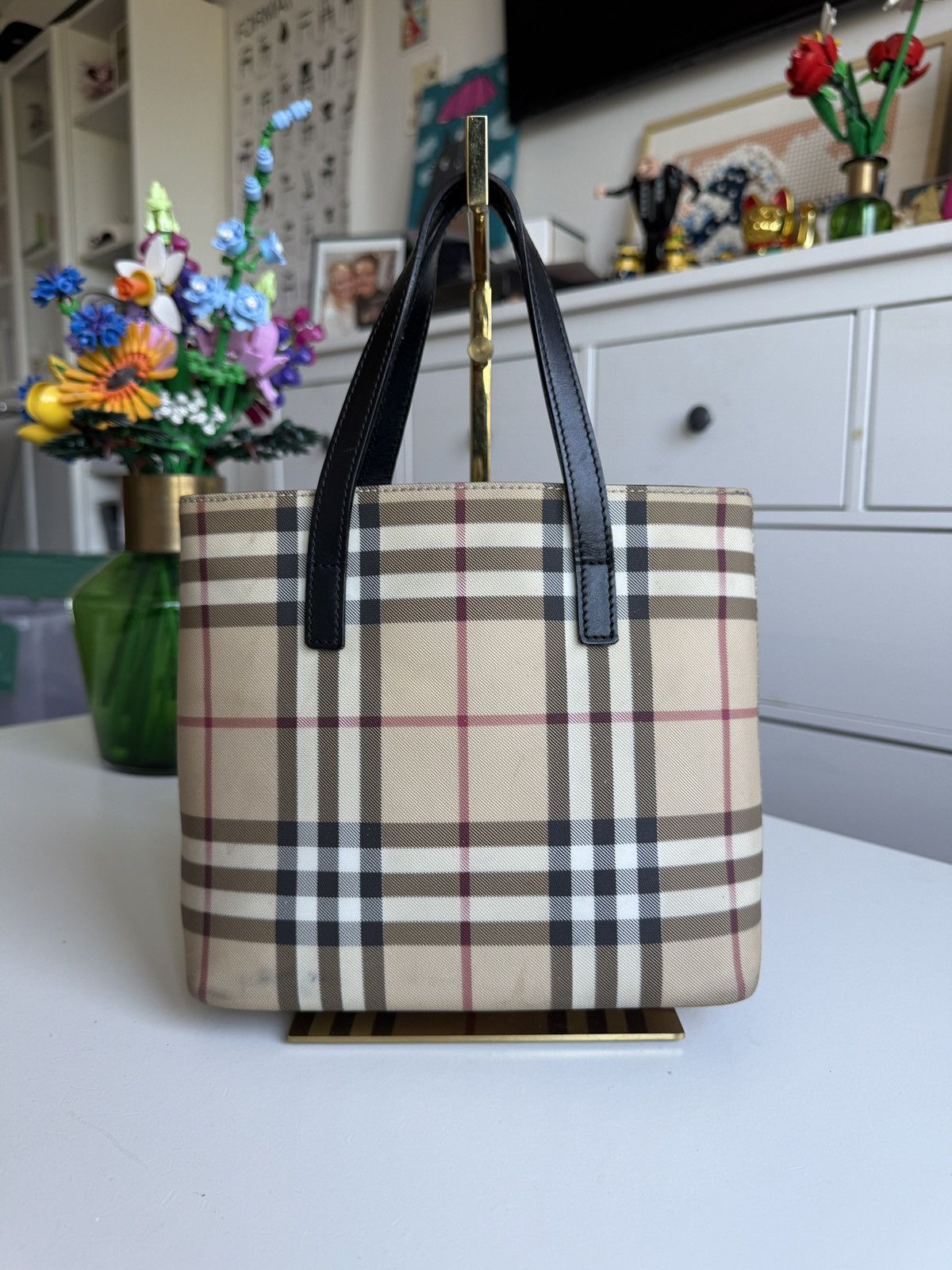 Burberry × Vintage Vintage y2k Burberry bucket handbag nova check avantgarde 90s Size ONE SIZE - 1 Thumbnail