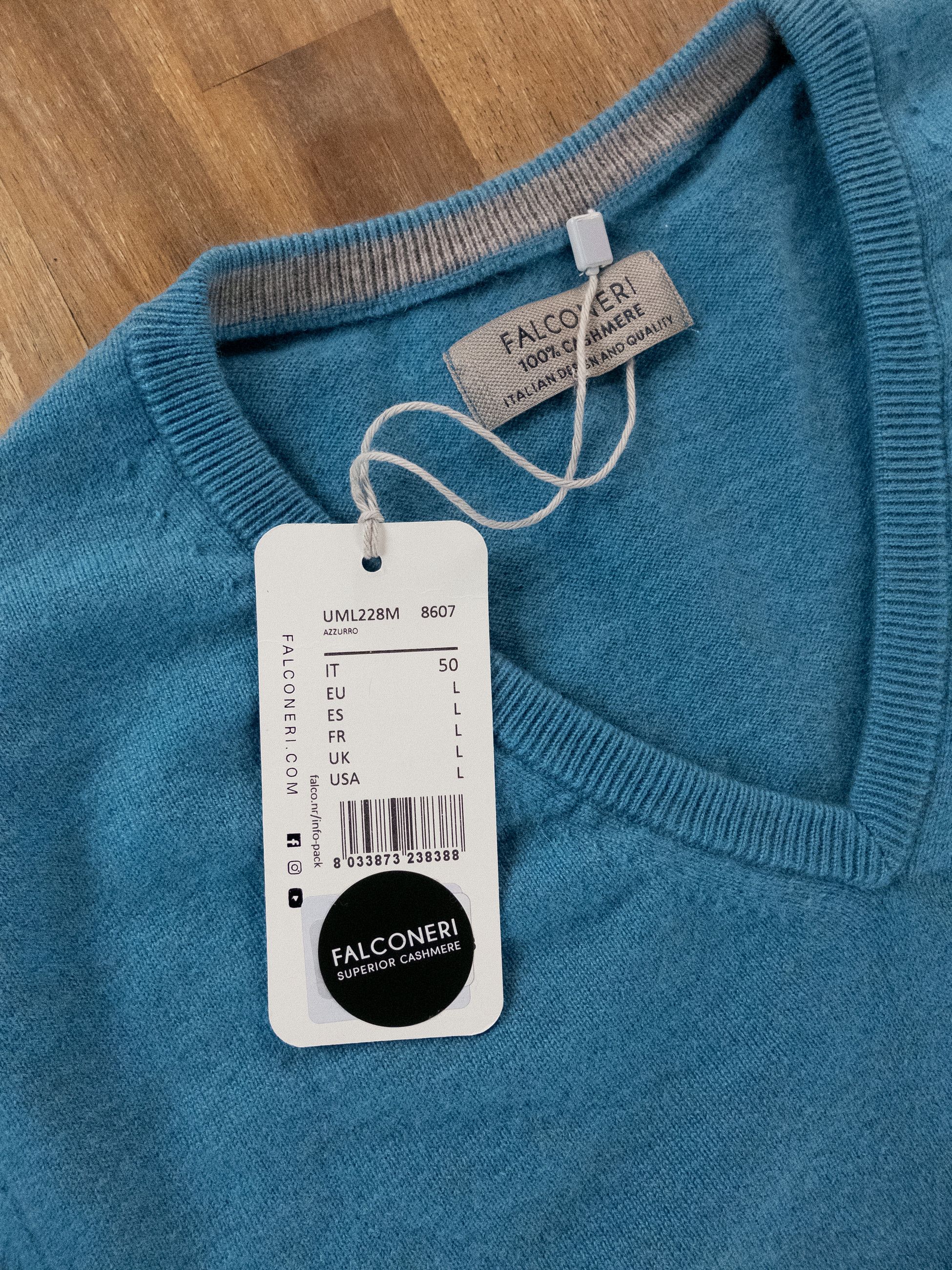 Other FALCONERI blue cashmere v-neck sweater Large Size US L / EU 52-54 / 3 - 2 Thumbnail
