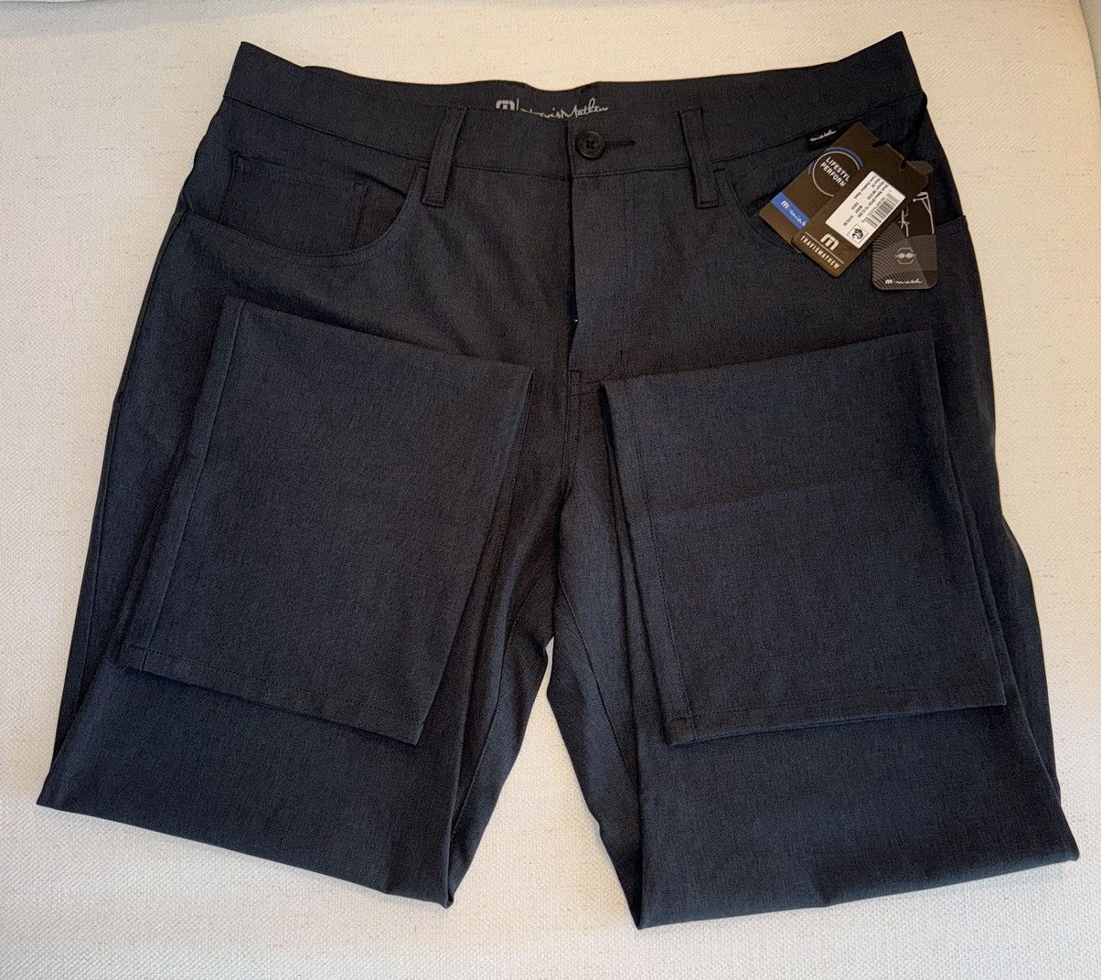 TravisMathew Men’s Travis Mathew Golf Pants (34” - Heather Black) Size US 34 / EU 50 - 2 Thumbnail