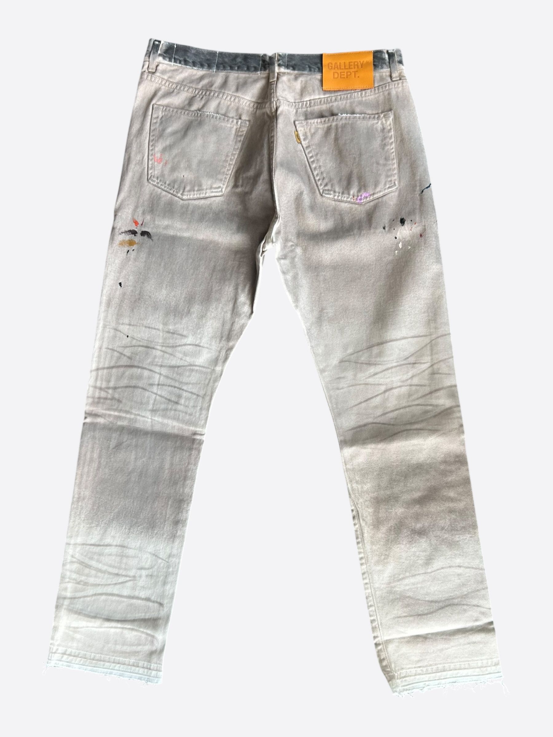 Gallery Dept. Gallery Dept Beige Paint Splatter Distressed Carpenter Pants Size US 34 / EU 50 - 2 Thumbnail