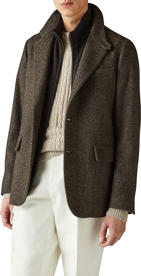 Loro Piana o1w1db10824 Sefton Cashmere Blend Jacket in Brown Size US XL / EU 56 / 4 - 5 Thumbnail