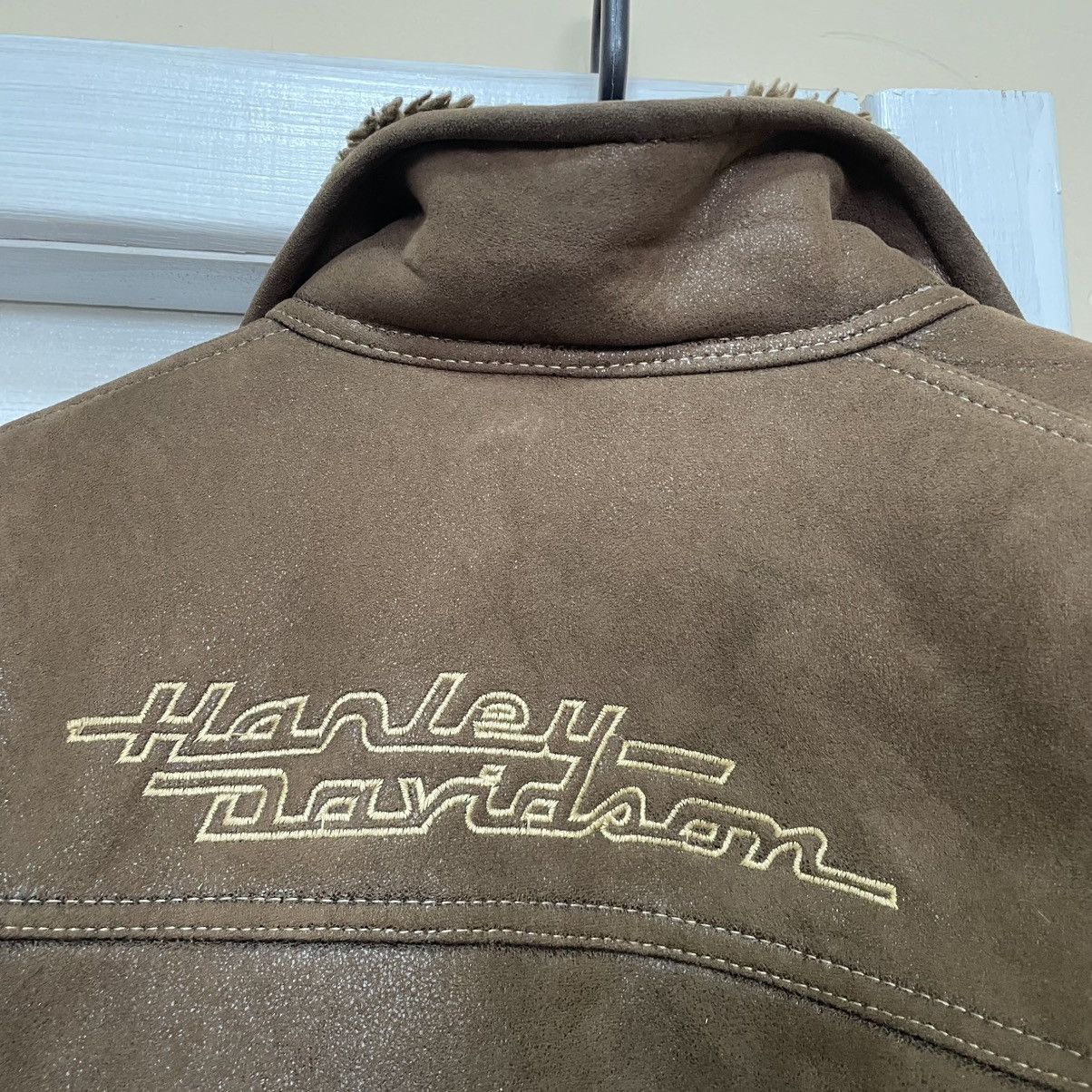 Harley Davidson × Vintage 90s brown Vintage Harley Davidson Jacket bomber ma1 avia fly Size US M / EU 48-50 / 2 - 4 Thumbnail