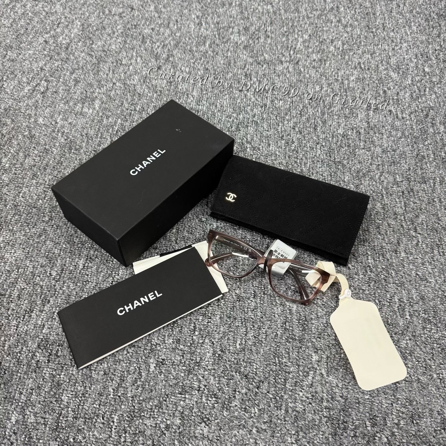 Chanel Chanel Double C Rhinestone Plain Glasses Size ONE SIZE - 1 Thumbnail