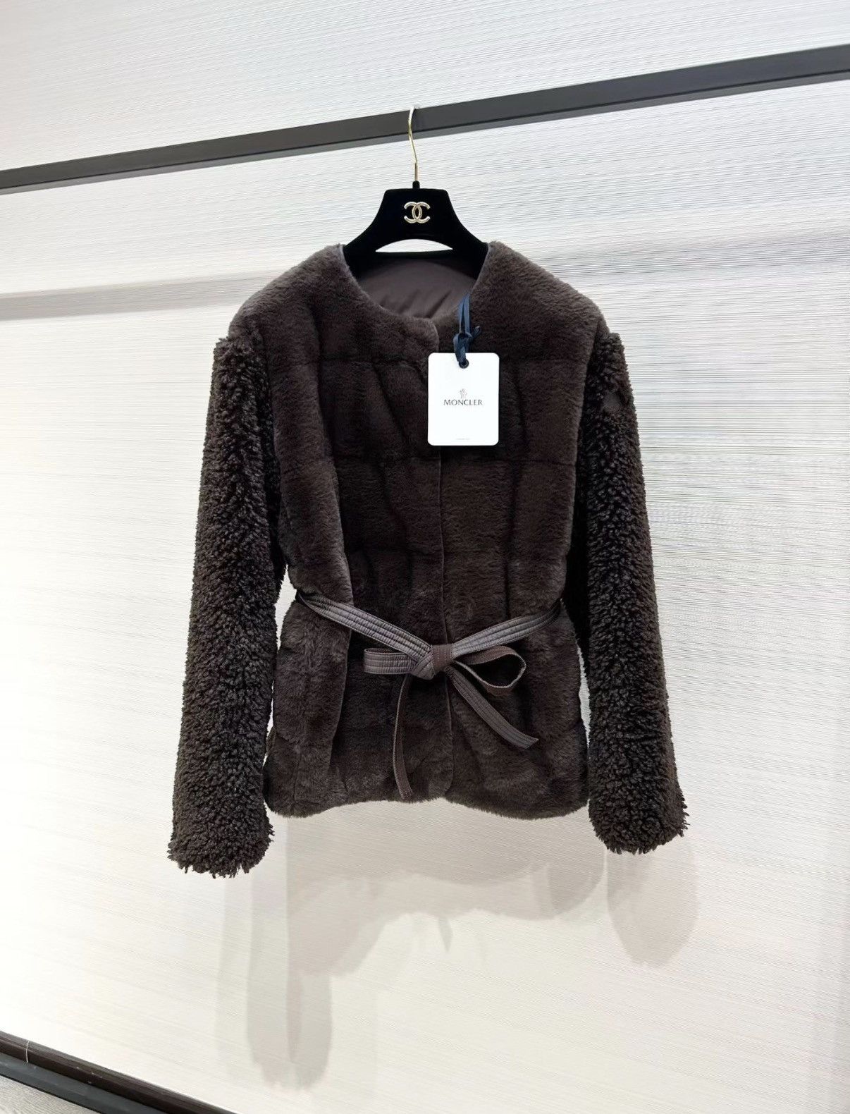 Moncler Moncler Dark Brown Teddy Faux Rabbit Fur Down Jacket J33 Size XS / US 0-2 / IT 36-38 - 1 Thumbnail