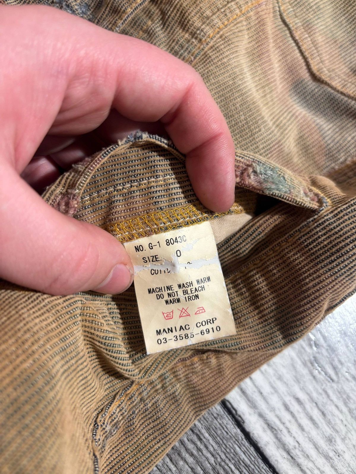 Le Grande Bleu (L.G.B.) L.G.B. Maniac Corp Corduroy camouflage velvet denim jacket Size US S / EU 44-46 / 1 - 13 Thumbnail