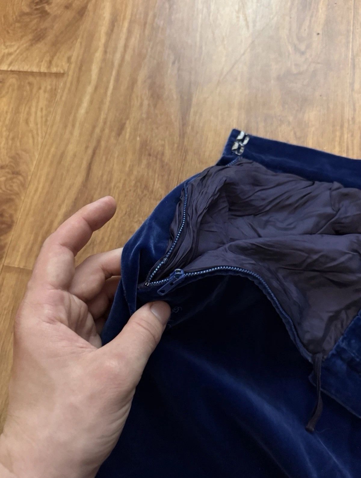 Saint Laurent Paris Super Rare Vintage Saint Larent Paris Velour Skirt 80s Sz 36 Size 26" / US 2 / IT 38 - 7 Thumbnail