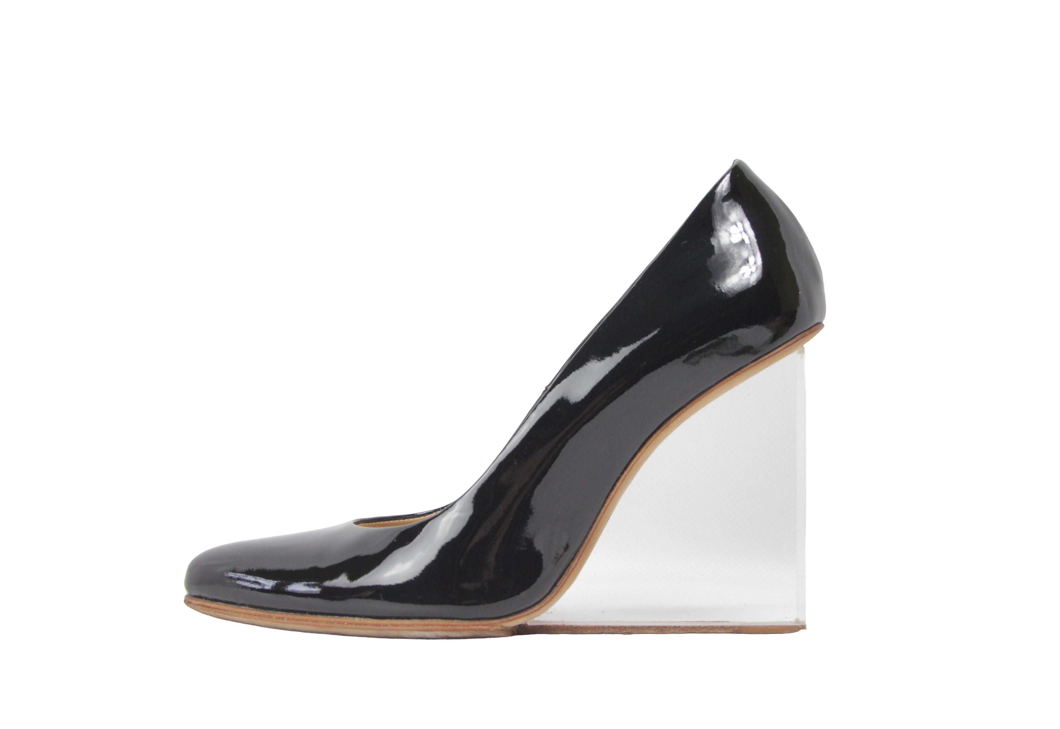 H&M × Maison Margiela Y2K Plexi Lucite Clear Wedge Heels Size US 7 / IT 37 - 2 Thumbnail
