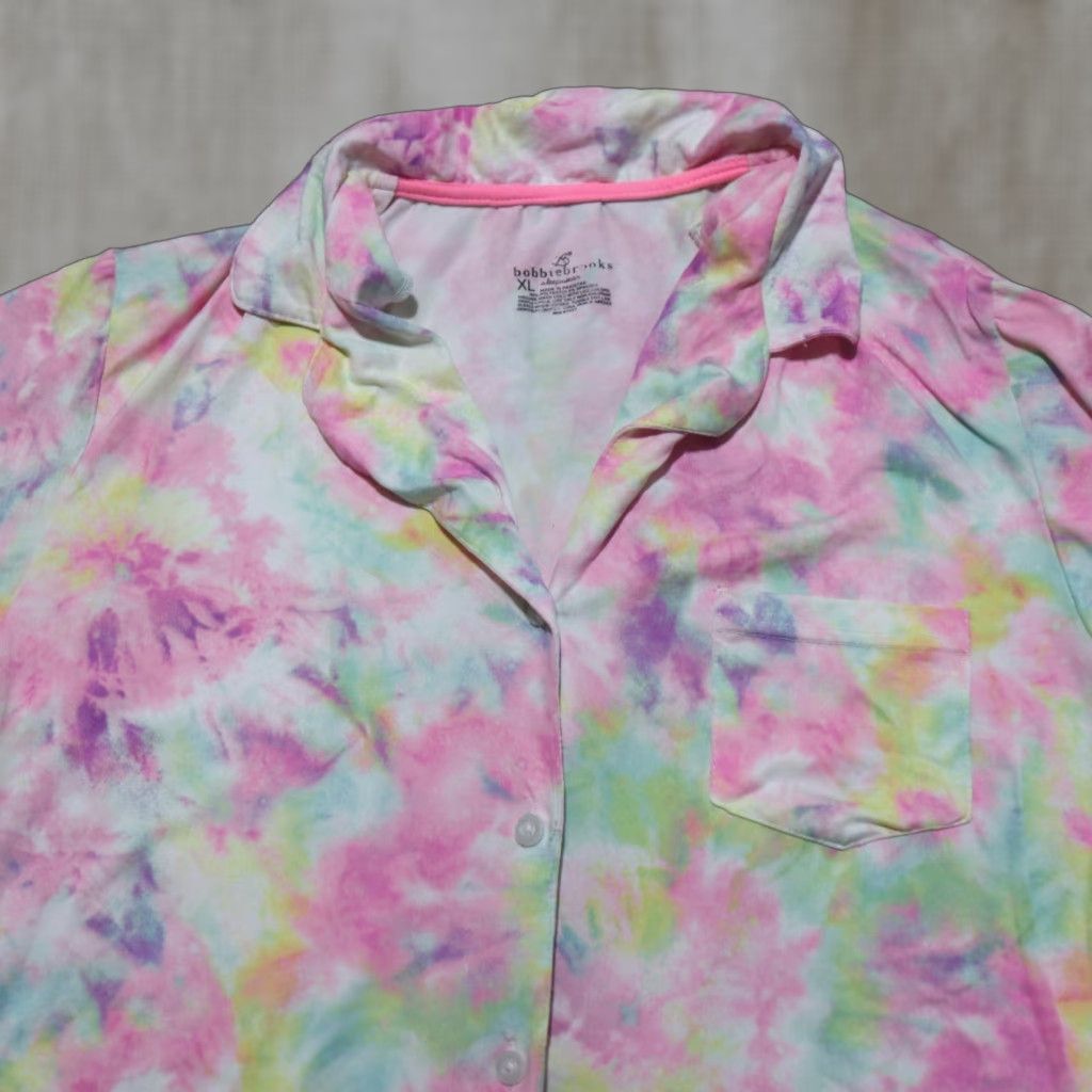 Vintage Bobbie Brooks Pink Tie Dye Shirt Pajamas Sleep Wear Adult Women's Size XL Size XL / US 12-14 / IT 48-50 - 1 Thumbnail