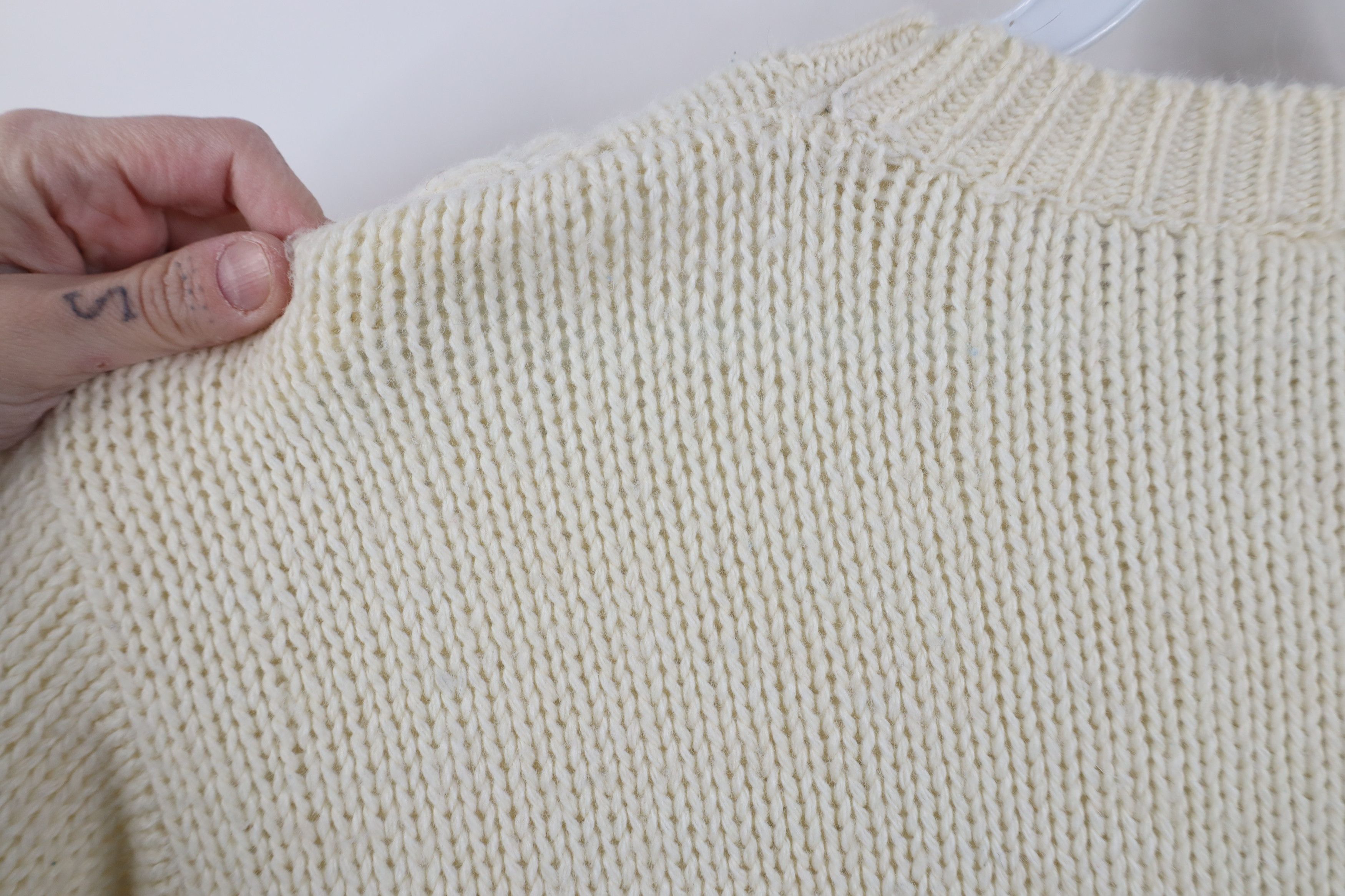 Vintage Vintage 70s Streetwear Chunky Cable Knit Fisherman Sweater Size M / US 6-8 / IT 42-44 - 8 Thumbnail
