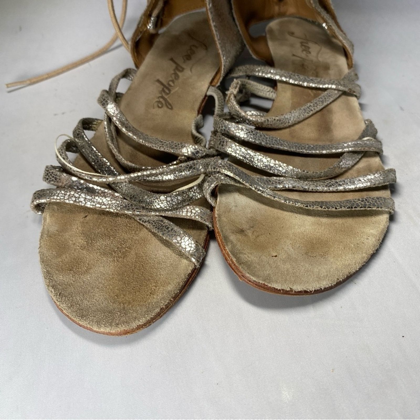 Free People Free People 37Juliette Wrap Sandal In Silver Size US 6.5 / IT 36.5 - 4 Thumbnail