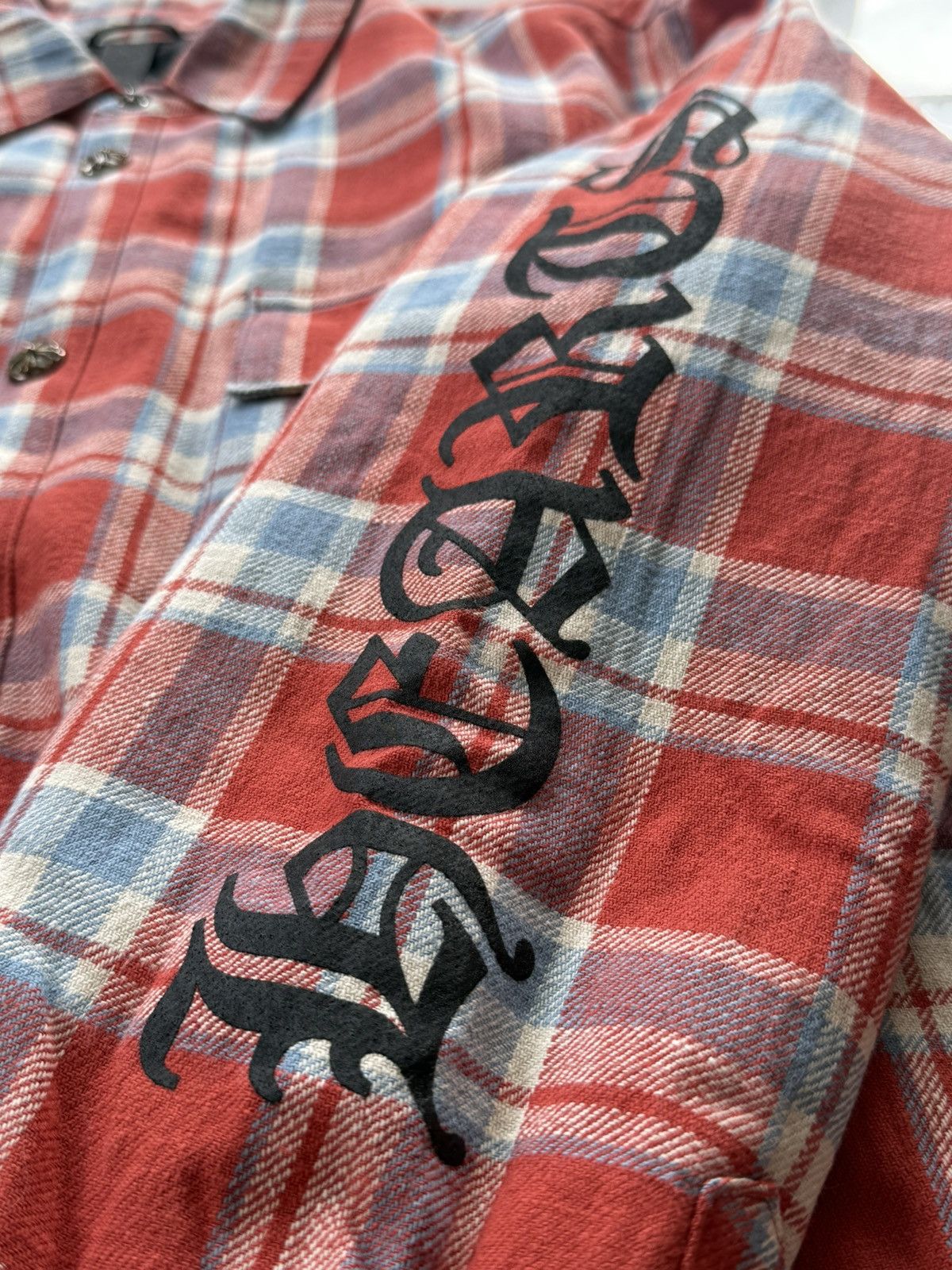 Chrome Hearts Chrome Hearts 2022 Red Flannel Jacket Size US L / EU 52-54 / 3 - 9 Thumbnail