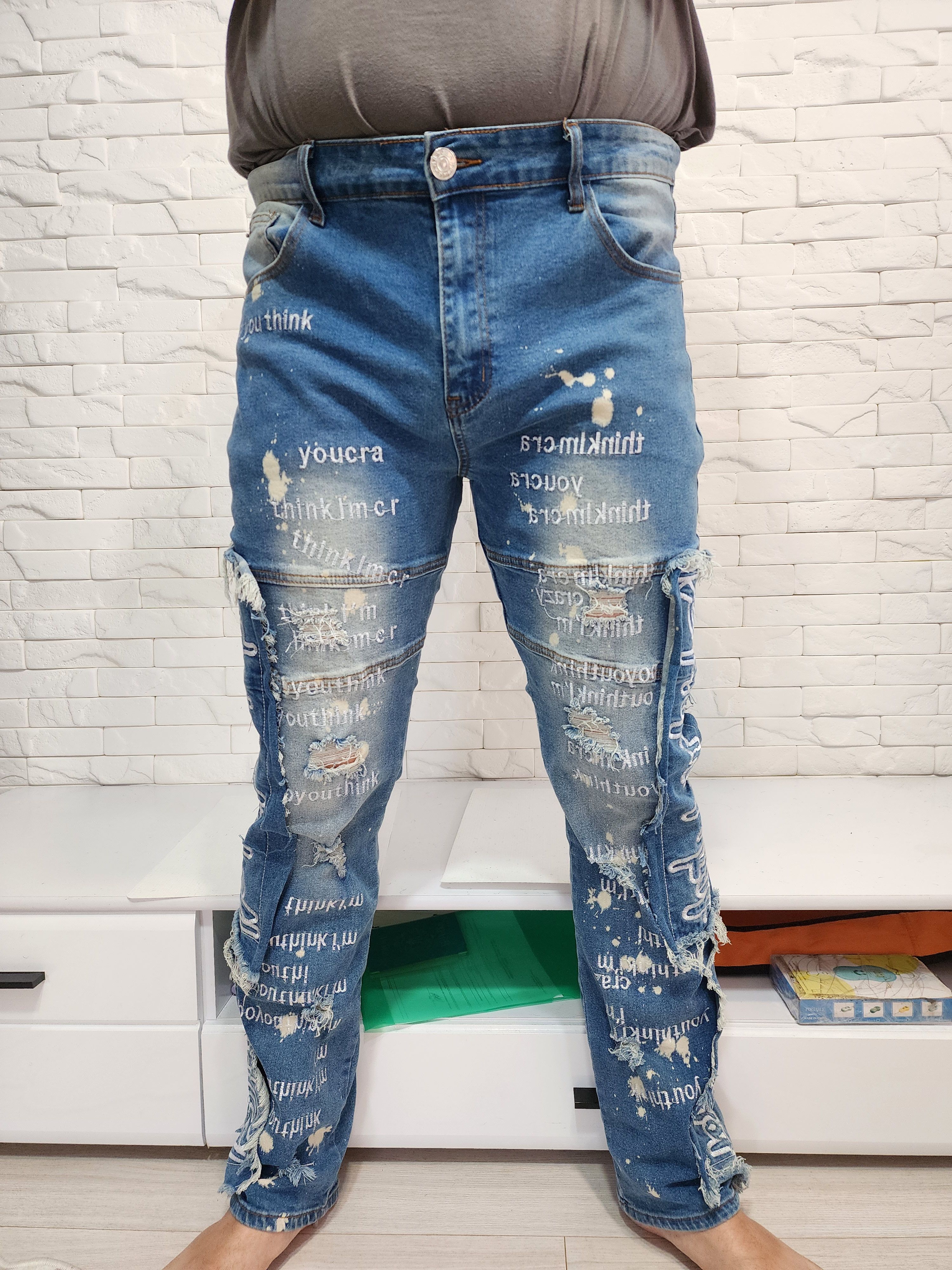 Denim & Co. Blue Denim Jeans Mens: Stretch Fabric, Size US 36 / EU 52 - 1 Thumbnail