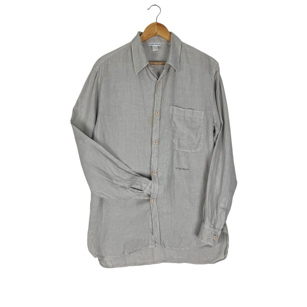 Stone Island 🔥VTG 90s STONE ISLAND LINEN LONG-SLEEVE SHIRTS Size US S / EU 44-46 / 1 - 5 Thumbnail