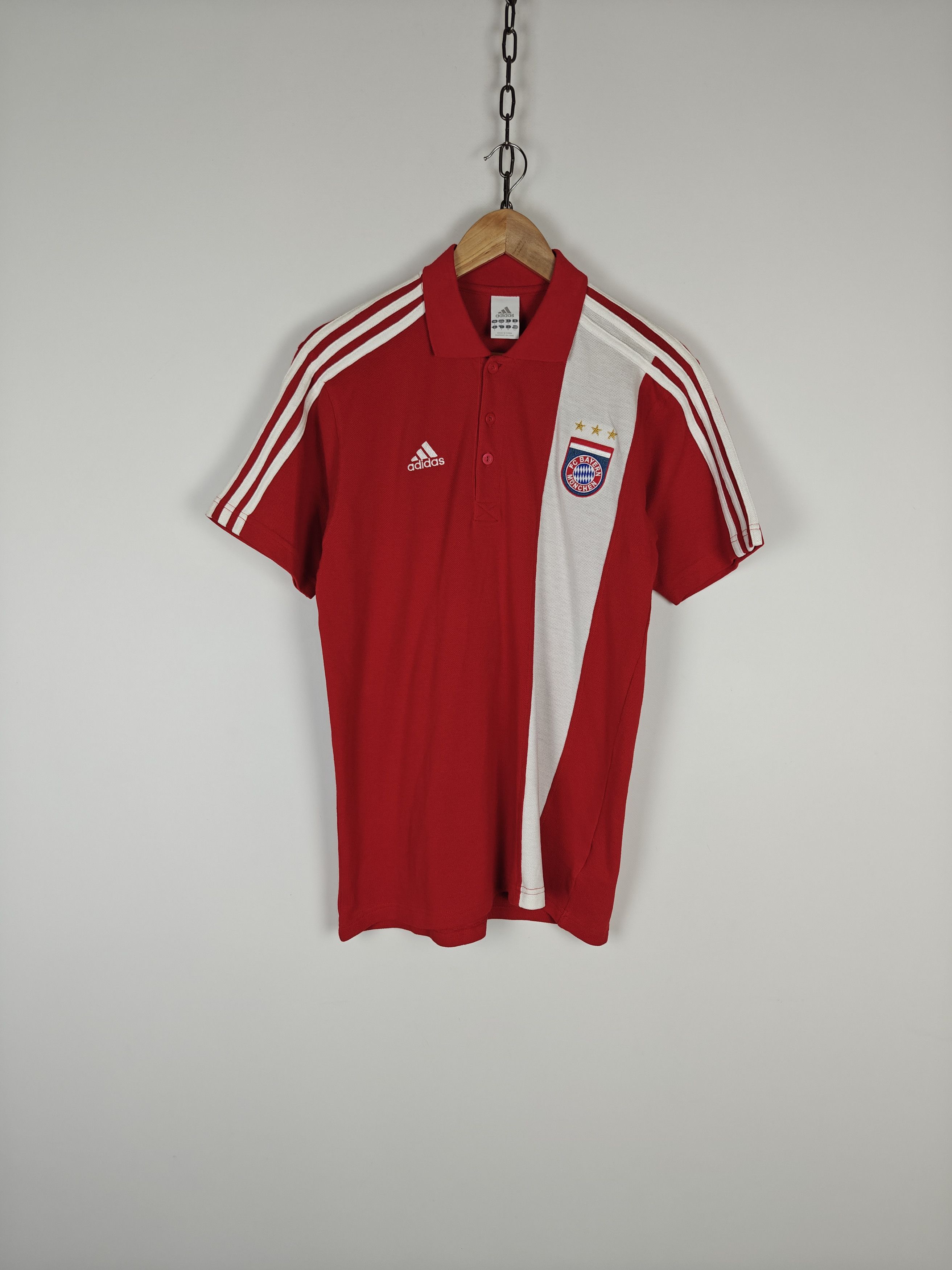 Adidas Adidas FC Bayern Munchen Polo T-Shirt VTG Red size S Size US S / EU 44-46 / 1 - 1 Thumbnail