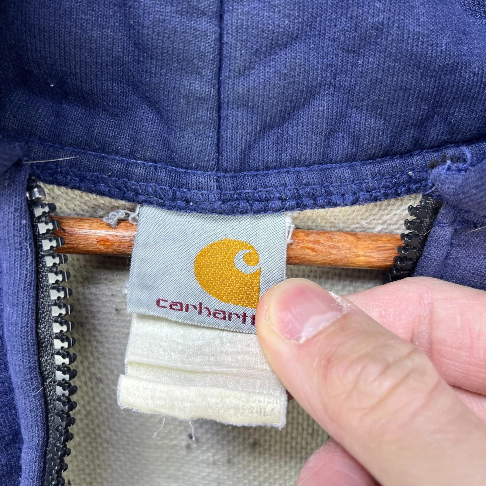 Nike Vintage 90s Carhartt Sun Faded Zip Up Hoodie Large Thermal Size US L / EU 52-54 / 3 - 5 Thumbnail