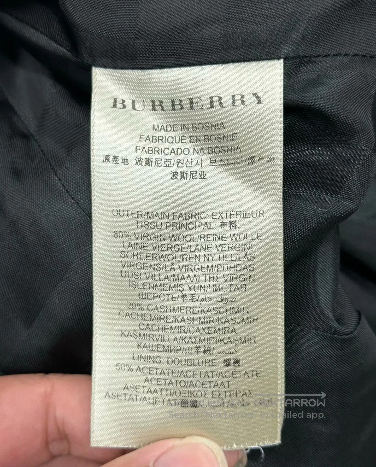 Burberry Burberry Classic Black Double Breasted Wool Coat Jacket| Size XXS / US 00 / IT 34 - 4 Thumbnail