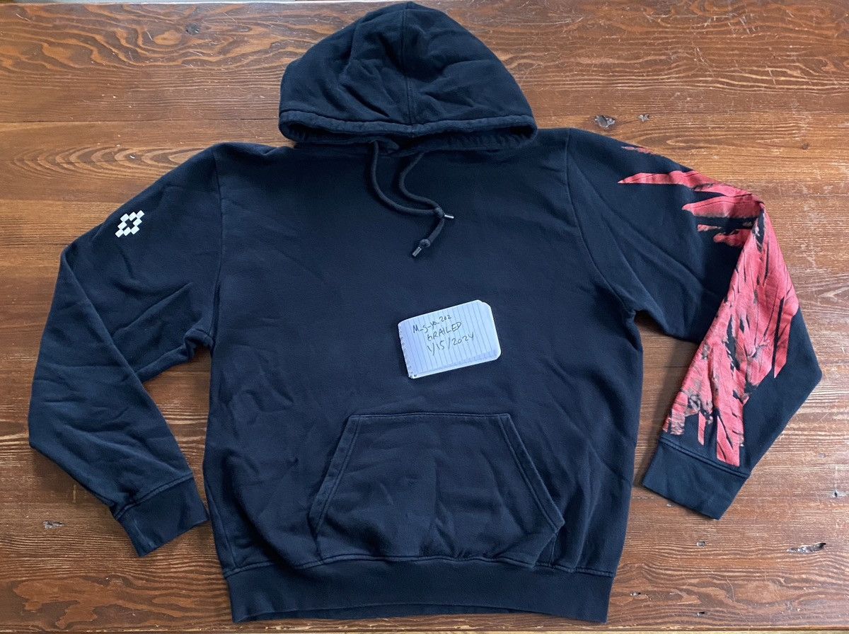 Marcelo Burlon Marcelo Burlon Red Feather Wing Black Hoodie Sweatshirt Size US XL / EU 56 / 4 - 25 Thumbnail