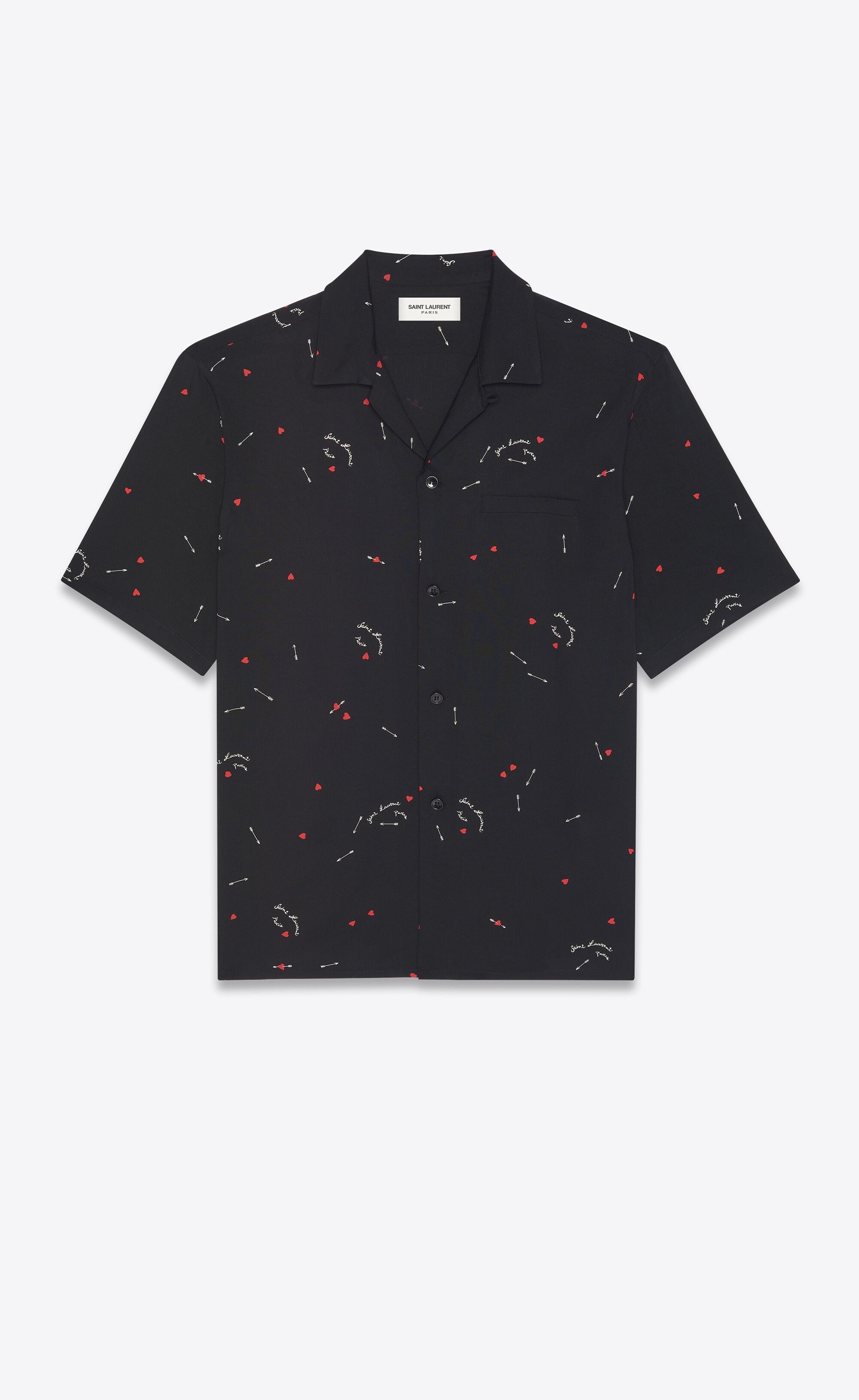 Saint Laurent Paris o1s1wg110225 531956 Shark-Collar Shirt Cupid Print Size US S / EU 44-46 / 1 - 2 Thumbnail