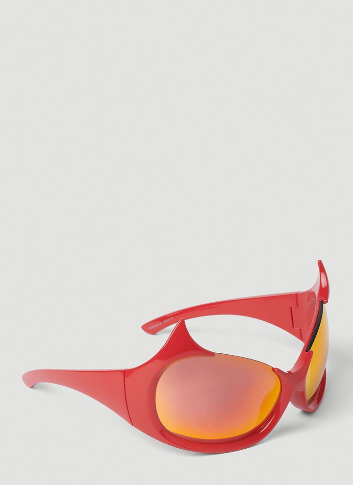 Balenciaga o1mt1gz0924 Size: OS / Gotham Cat Sunglasses in Red Size ONE SIZE - 2 Thumbnail