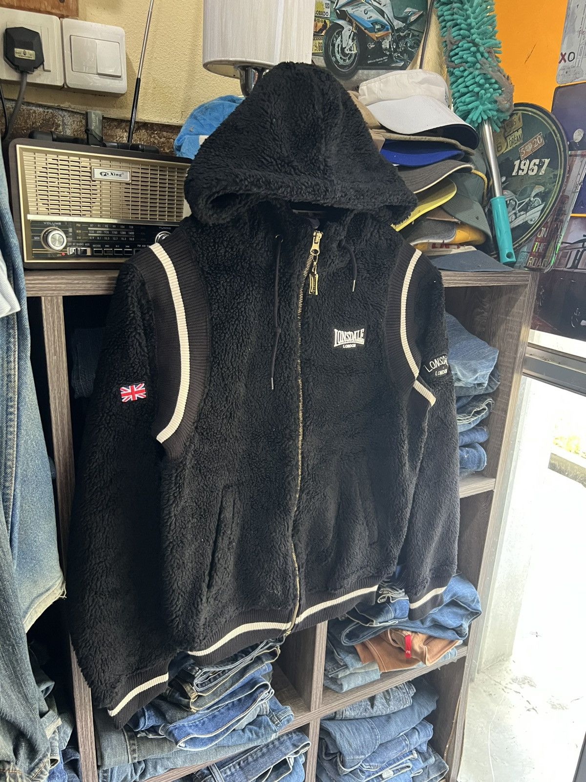 Lonsdale 🔥Lonsdale Sherpa Hoodie Zipper Jacket Size US S / EU 44-46 / 1 - 8 Thumbnail