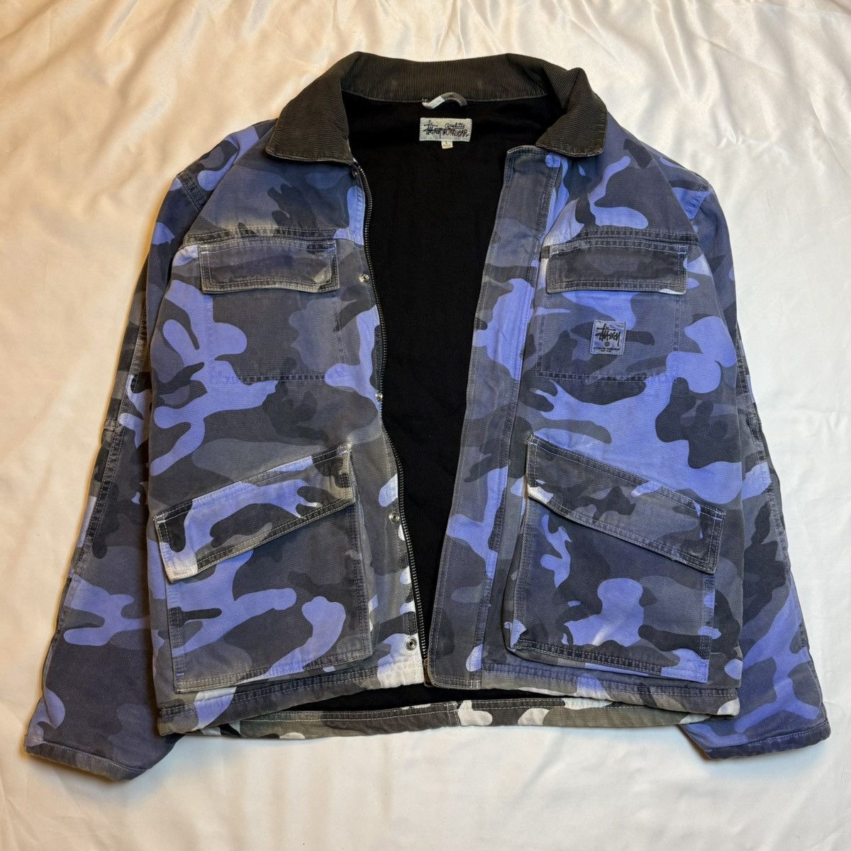 Stussy Stussy Washed Spryed Camo Canvas Shop jacket Size US L / EU 52-54 / 3 - 3 Thumbnail