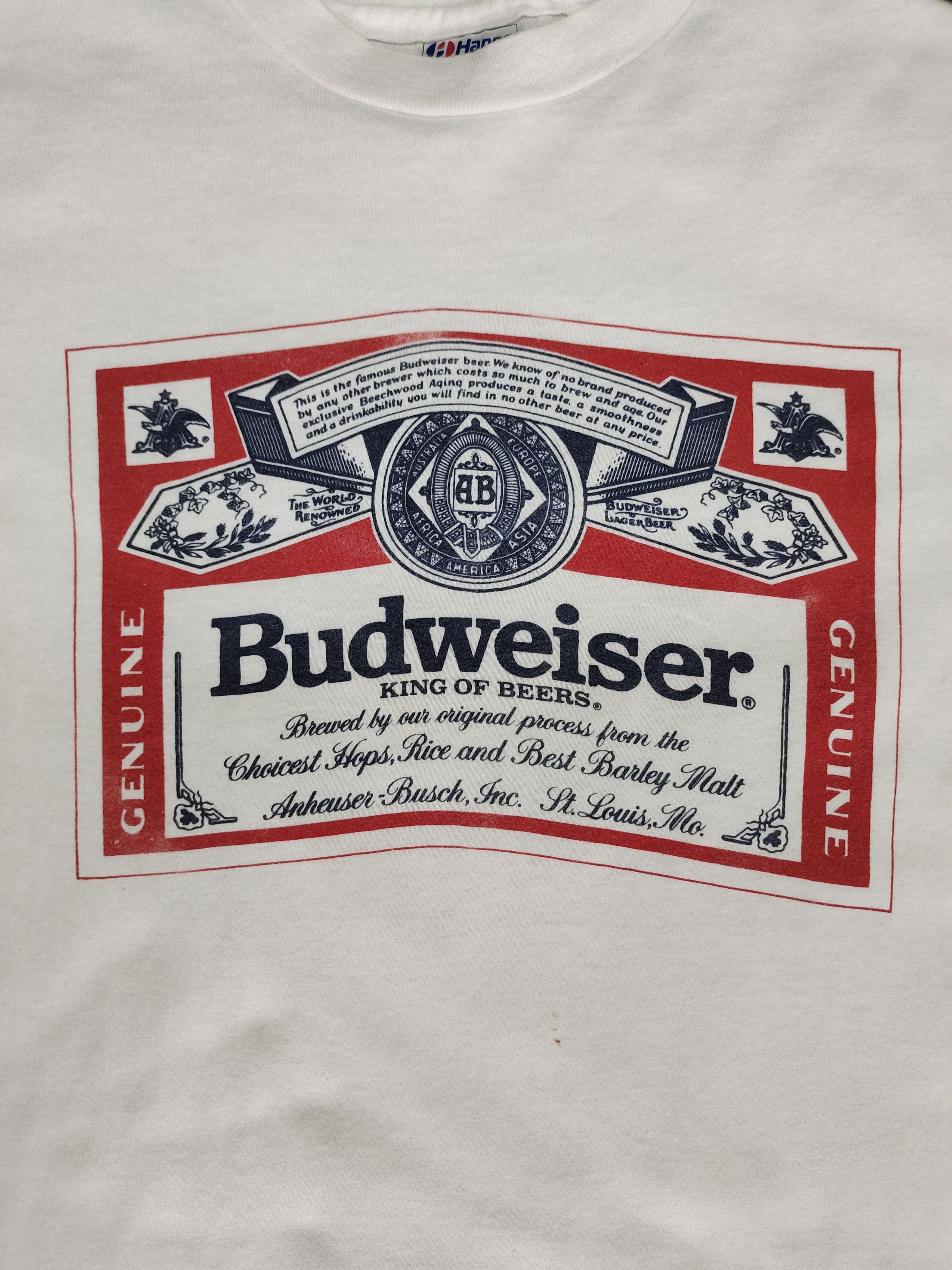 Budweiser Vintage 90s Budweiser Iconic Logo T-Shirt / King Of Beer Size US M / EU 48-50 / 2 - 2 Thumbnail