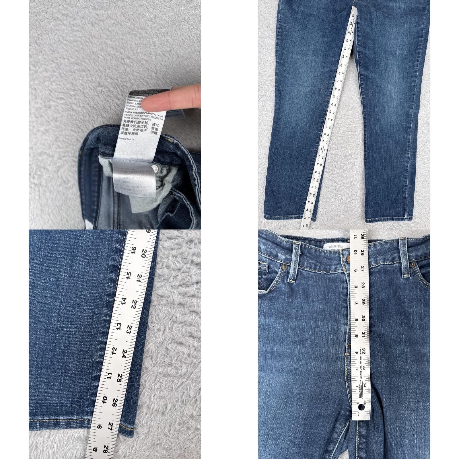 CO **Signature by Levi Strauss & Co. Women's 14 Mid Rise Slim Blue Jeans** User: Signature by Levi Strauss & Co. Women's 14 Mid Rise Slim Blue Jeans Size 36" / US 14 / IT 50 - 8 Thumbnail