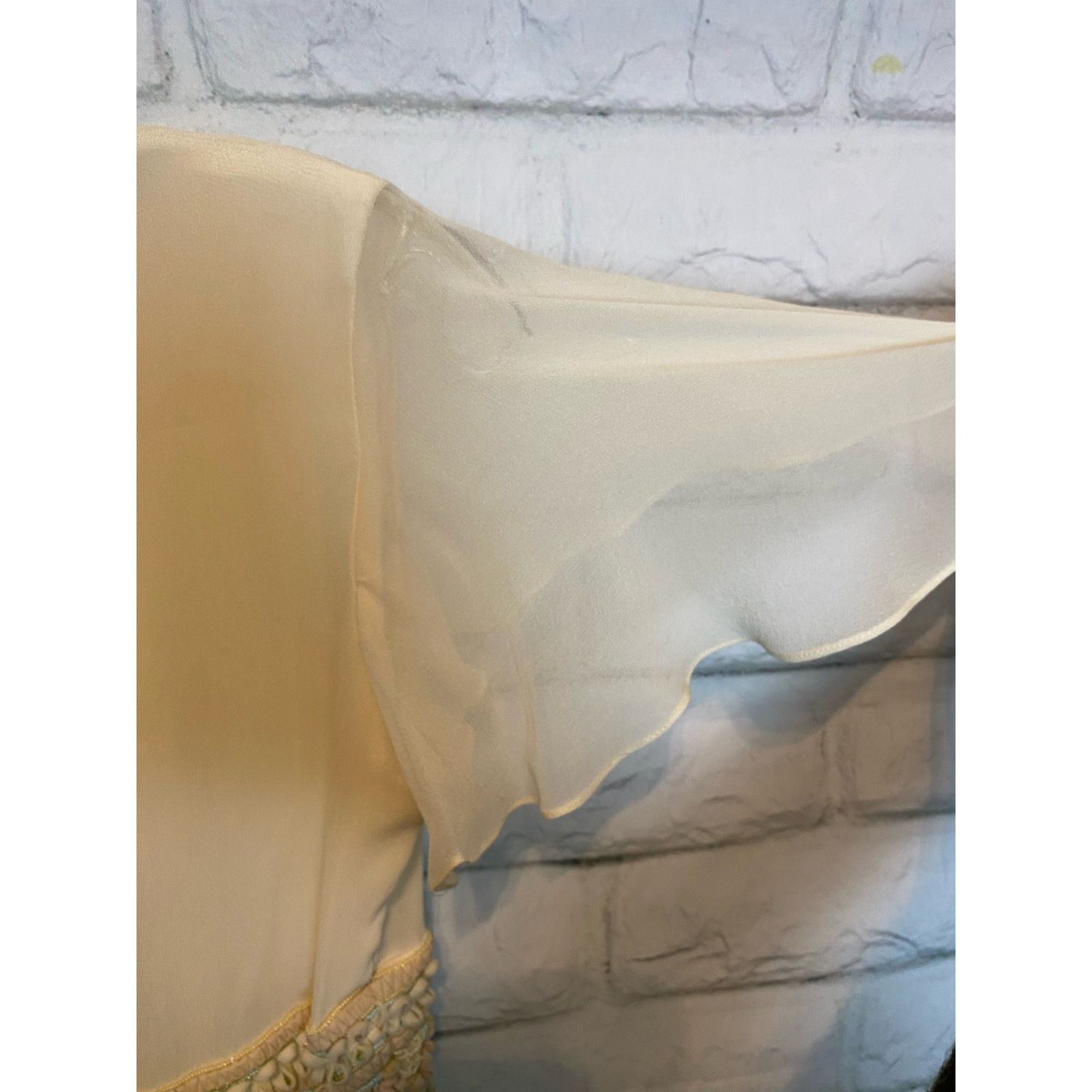 Unknown London Designer Rohit Bal 100% Pure Silk Boho Blouse Small in Ivory Size S / US 4 / IT 40 - 11 Thumbnail