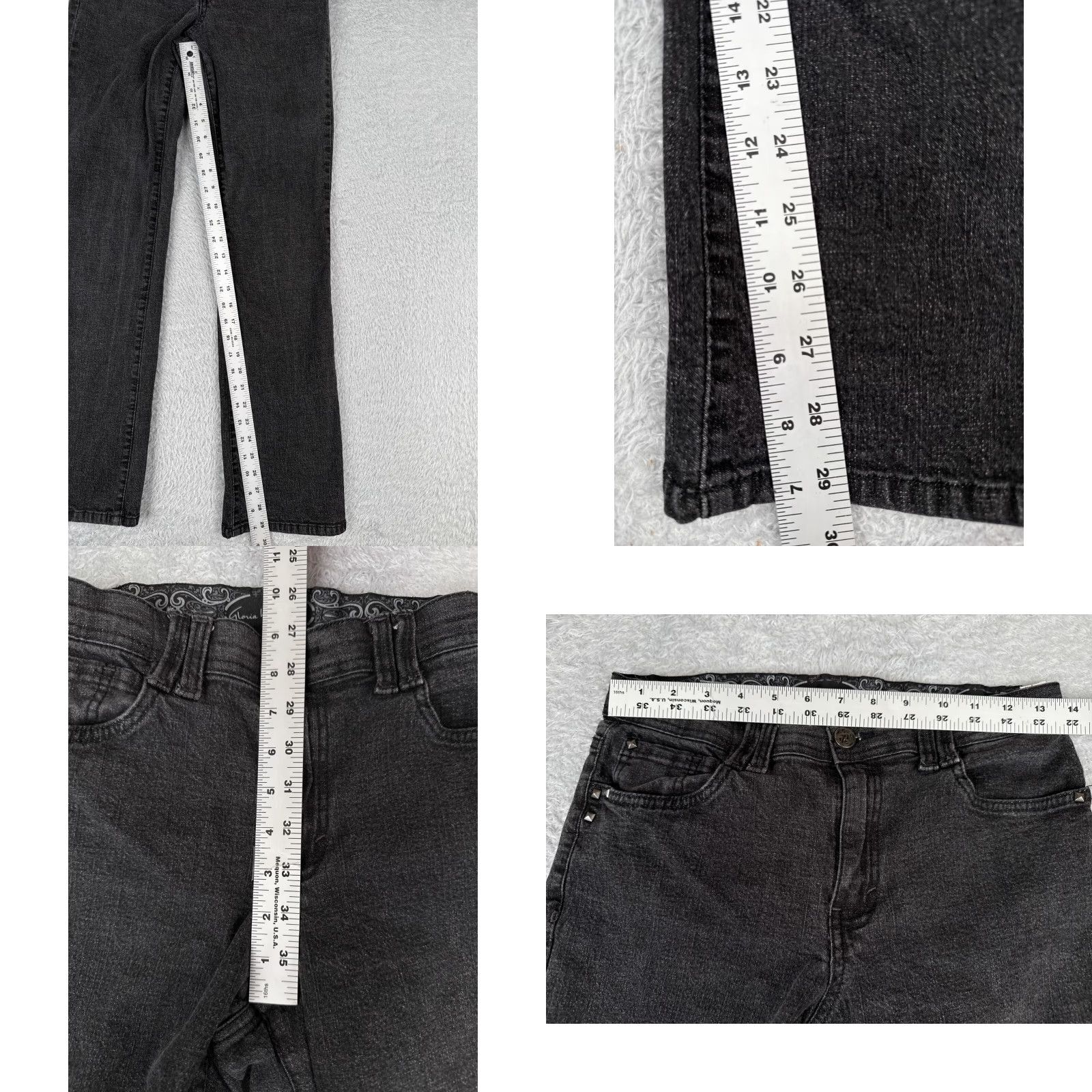Gloria Vanderbilt Gloria Vanderbilt Jeans Womens Bootcut Denim 27x30 Black Comfort Waistband Regular 6 Inseam 30 Womens Size 28" / US 6 / IT 42 - 8 Thumbnail