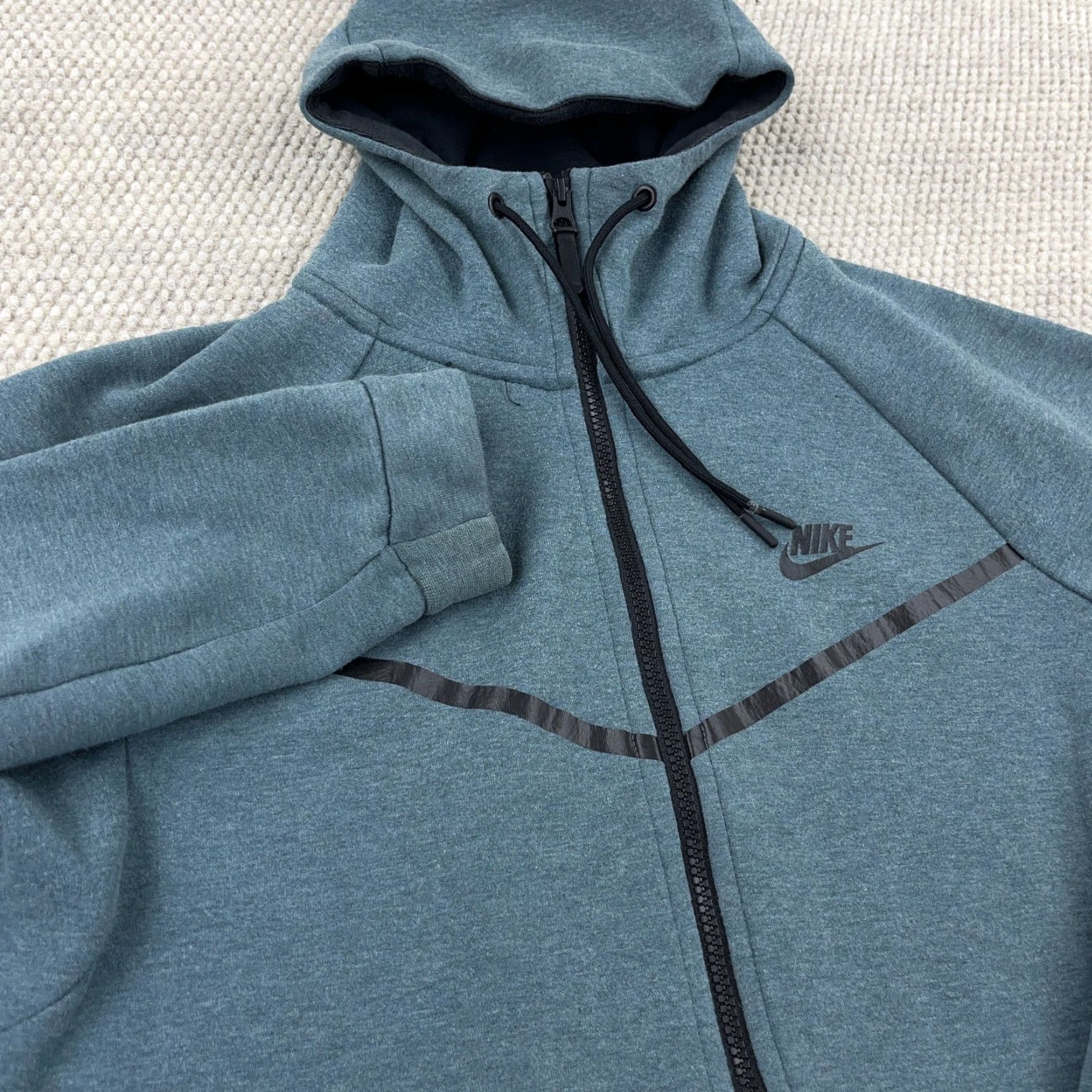 Nike Nike Hoodie Adult Medium Green Black Full ZIp Tech FLeece Performance Men Size US M / EU 48-50 / 2 - 5 Thumbnail