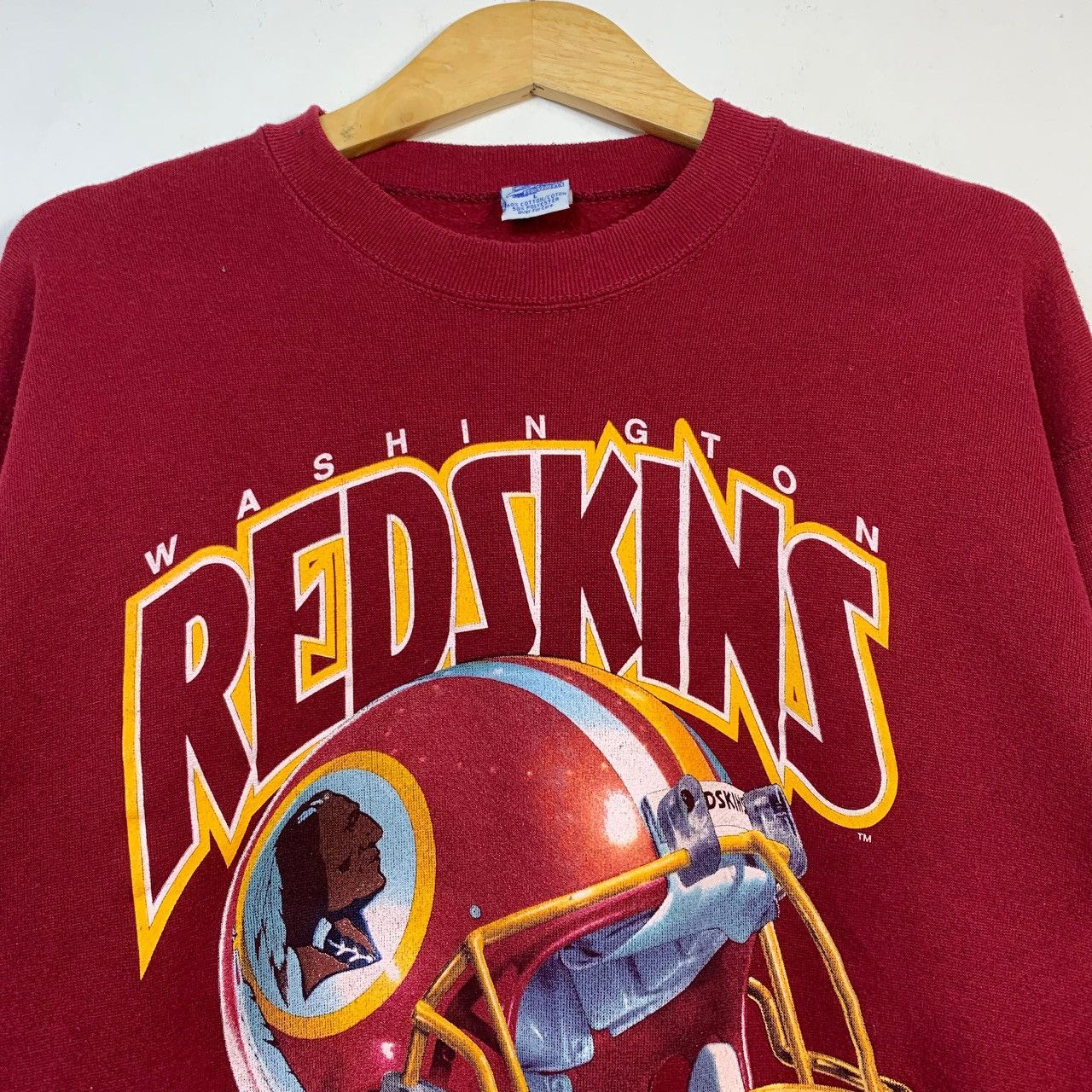 Salem Sportswear VINTAGE NFL WASHINGTON REDSKINS Crewneck Sweatshirt Helmet Size US L / EU 52-54 / 3 - 4 Thumbnail