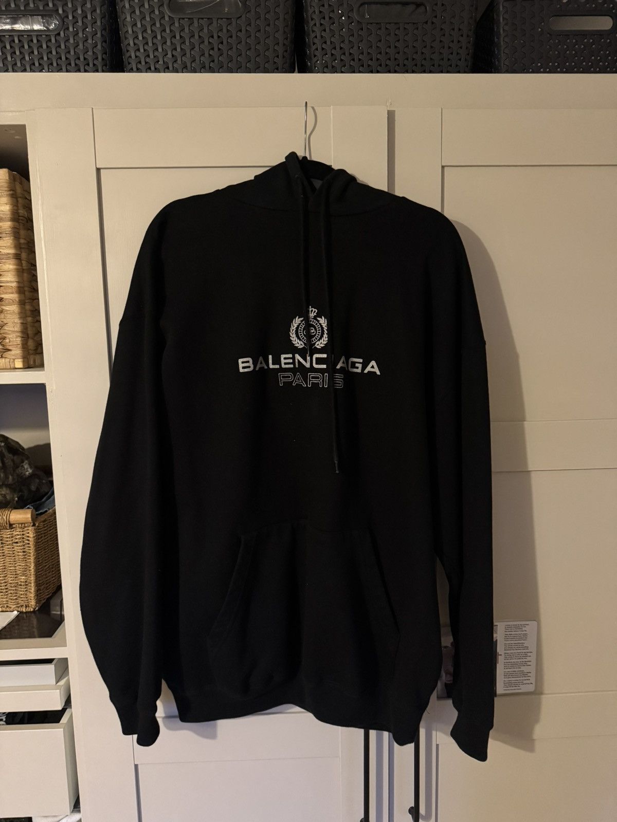 Balenciaga Balenciaga paris black hoodie Size US S / EU 44-46 / 1 - 1 Thumbnail