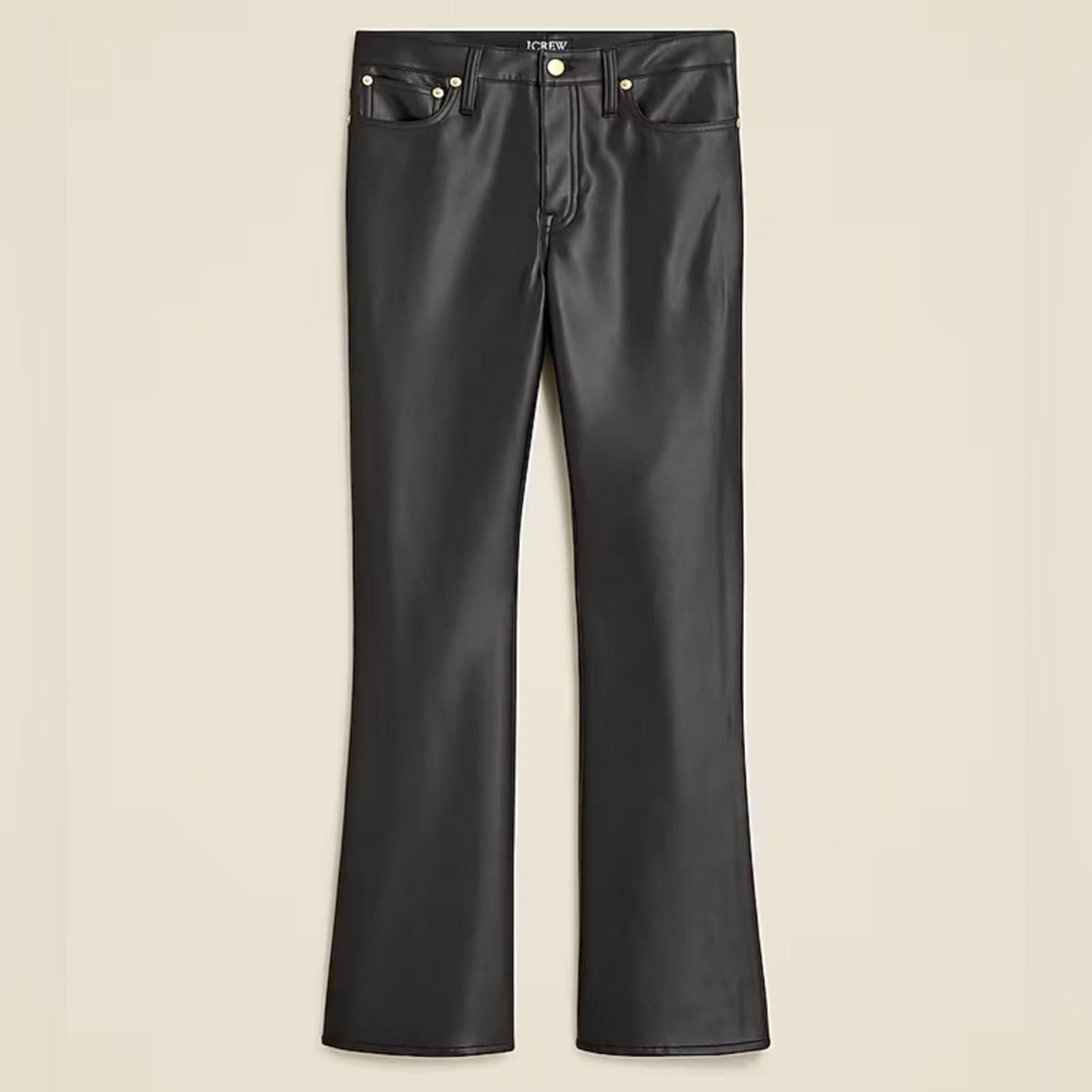 J.Crew J Crew High-rise bootcut pant in faux leather Size 27" / US 4 / IT 40 - 1 Thumbnail