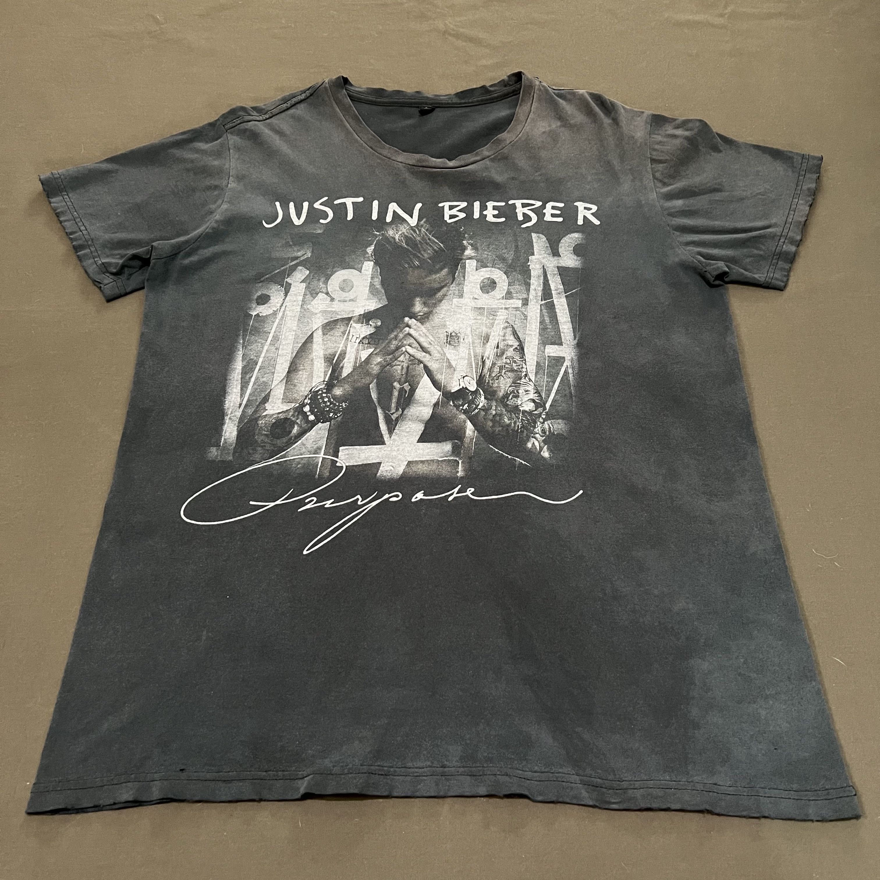 Band Tees Justin Bieber Promo Tee Distressed Faded Thrashed Size US M / EU 48-50 / 2 - 3 Thumbnail