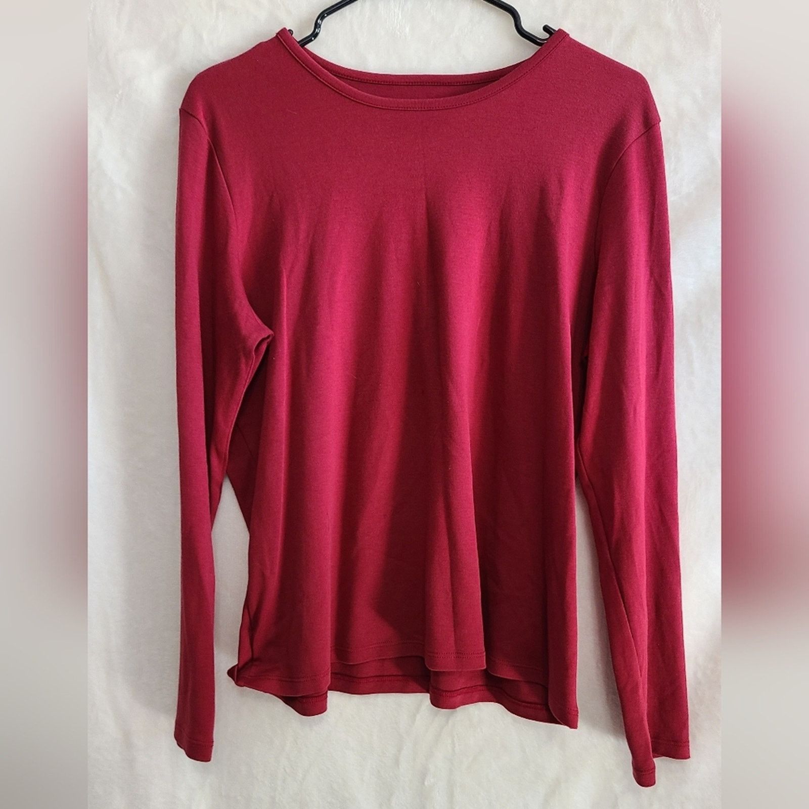 L.L. Bean LL Bean Women's Red Long Sleeve Tee Size L Size L / US 10 / IT 46 - 1 Thumbnail