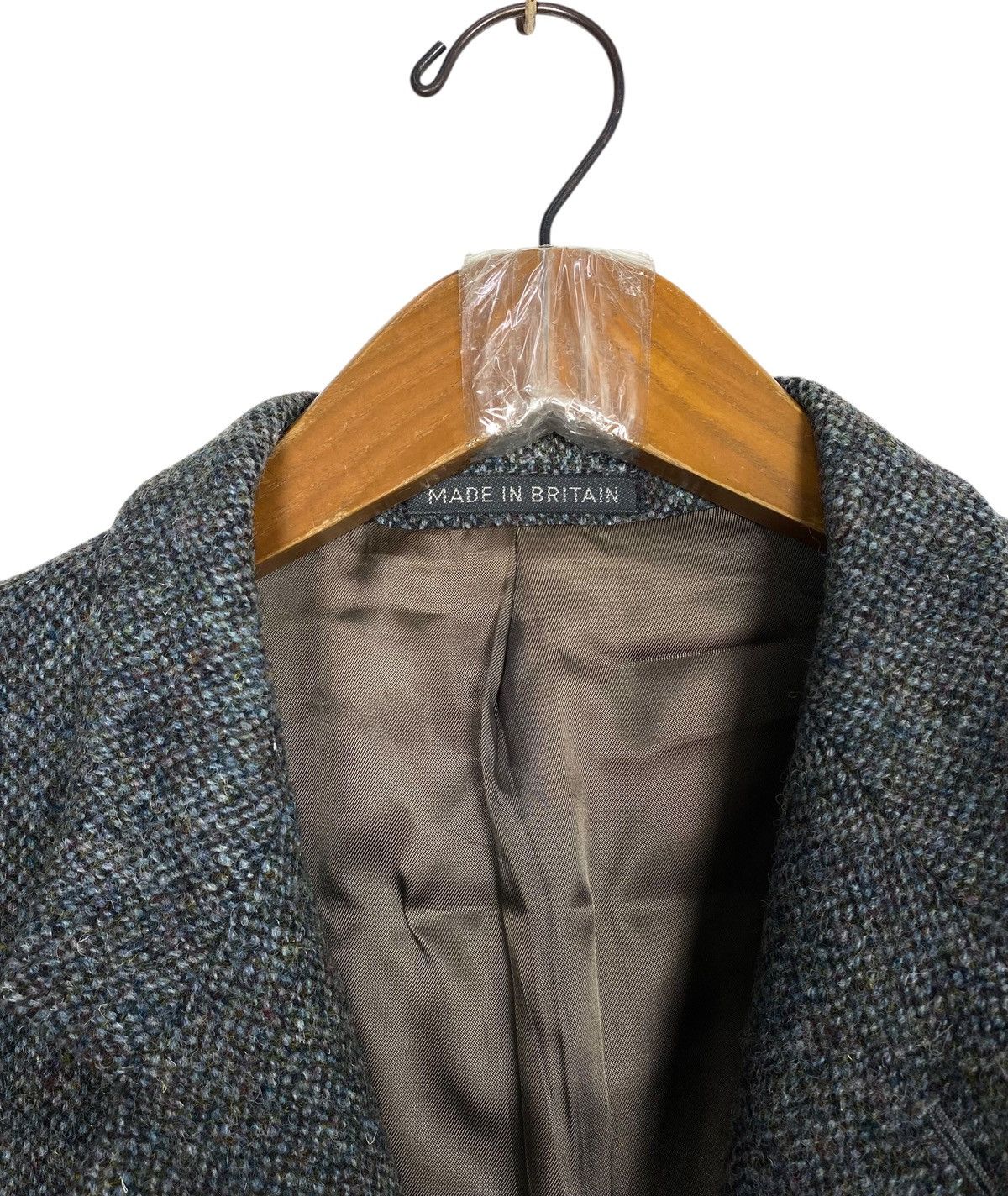Harris Tweed Rare‼️ Vtg Harris Tweed Hand Woven Wool Coat Made Britain Size US M / EU 48-50 / 2 - 6 Thumbnail