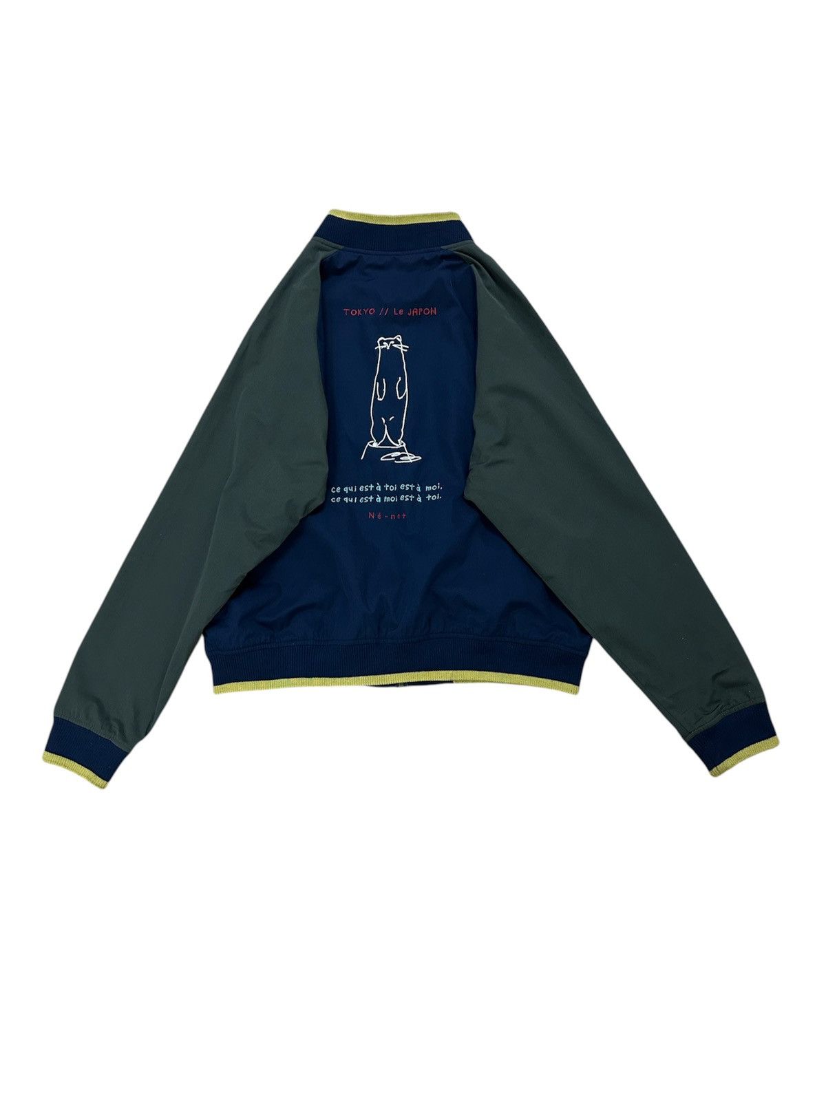 Issey Miyake × Ne-Net Rare Ne-net by Issey Miyake Embroidery Light Bomber Jacket Size US M / EU 48-50 / 2 - 2 Thumbnail