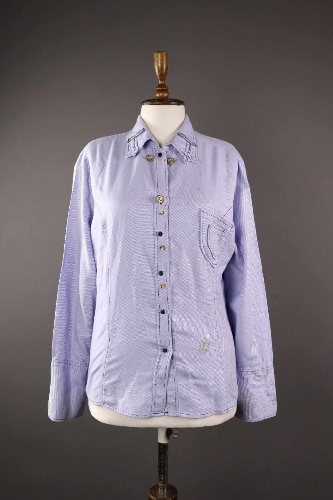 Designer Elisa Cavaletti Basic Loose Blouse Button Shirt Size XXL / 5 Size XXL / US 16-18 / IT 52-54 - 1 Thumbnail