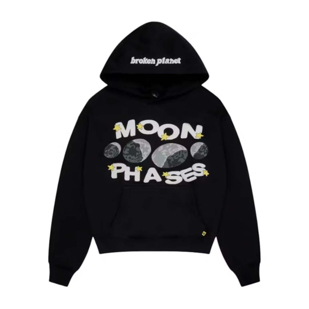 Broken Planet Moon Phases Hoodie Midnight Black Size US XL / EU 56 / 4 - 1 Thumbnail